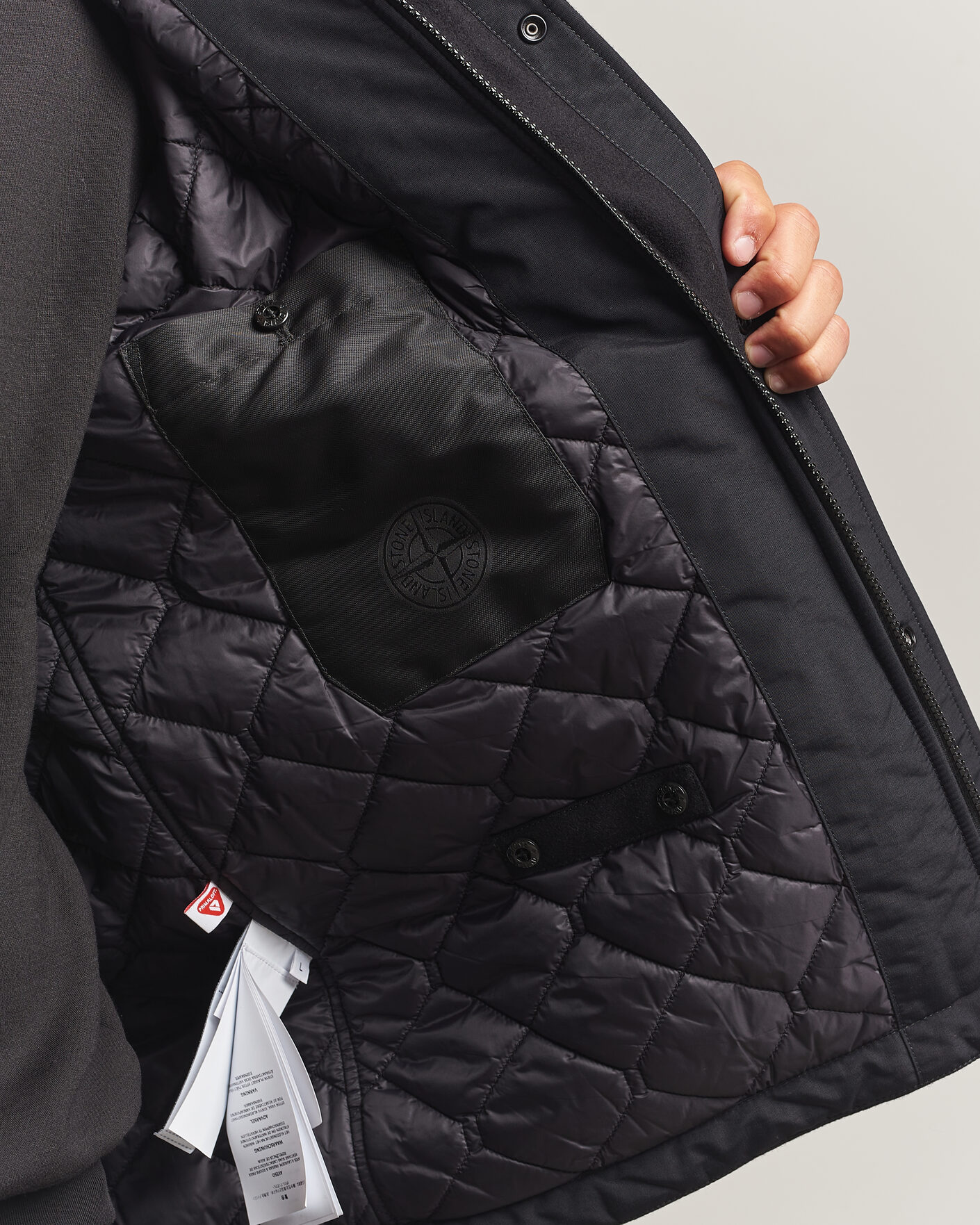 Herren | Jacken | Stone Island | Ghost Wool/Nylon Flannel Short Parka Black