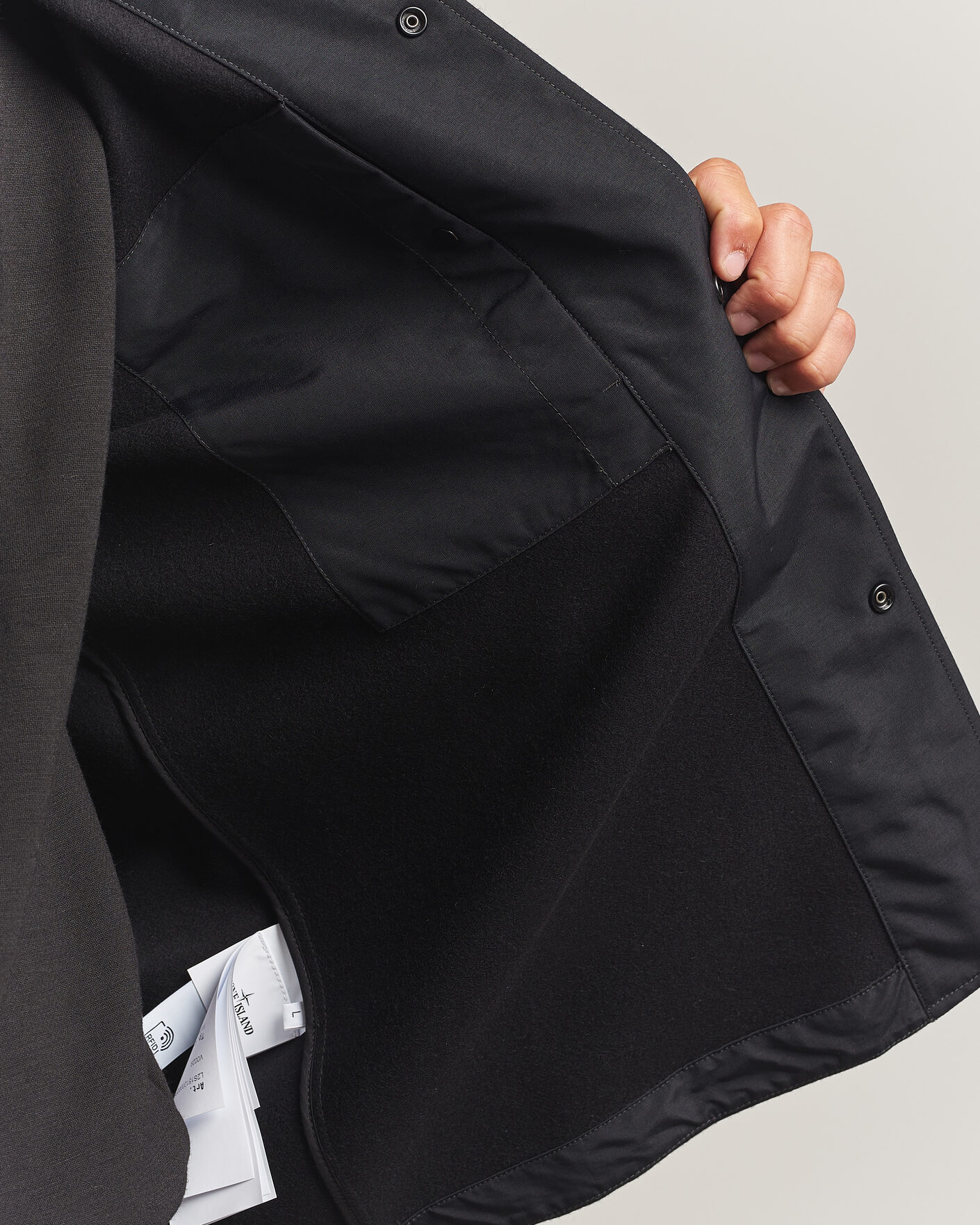 Herren | Hemden | Stone Island | Ghost Wool/Nylon Flannel Overshirt Black