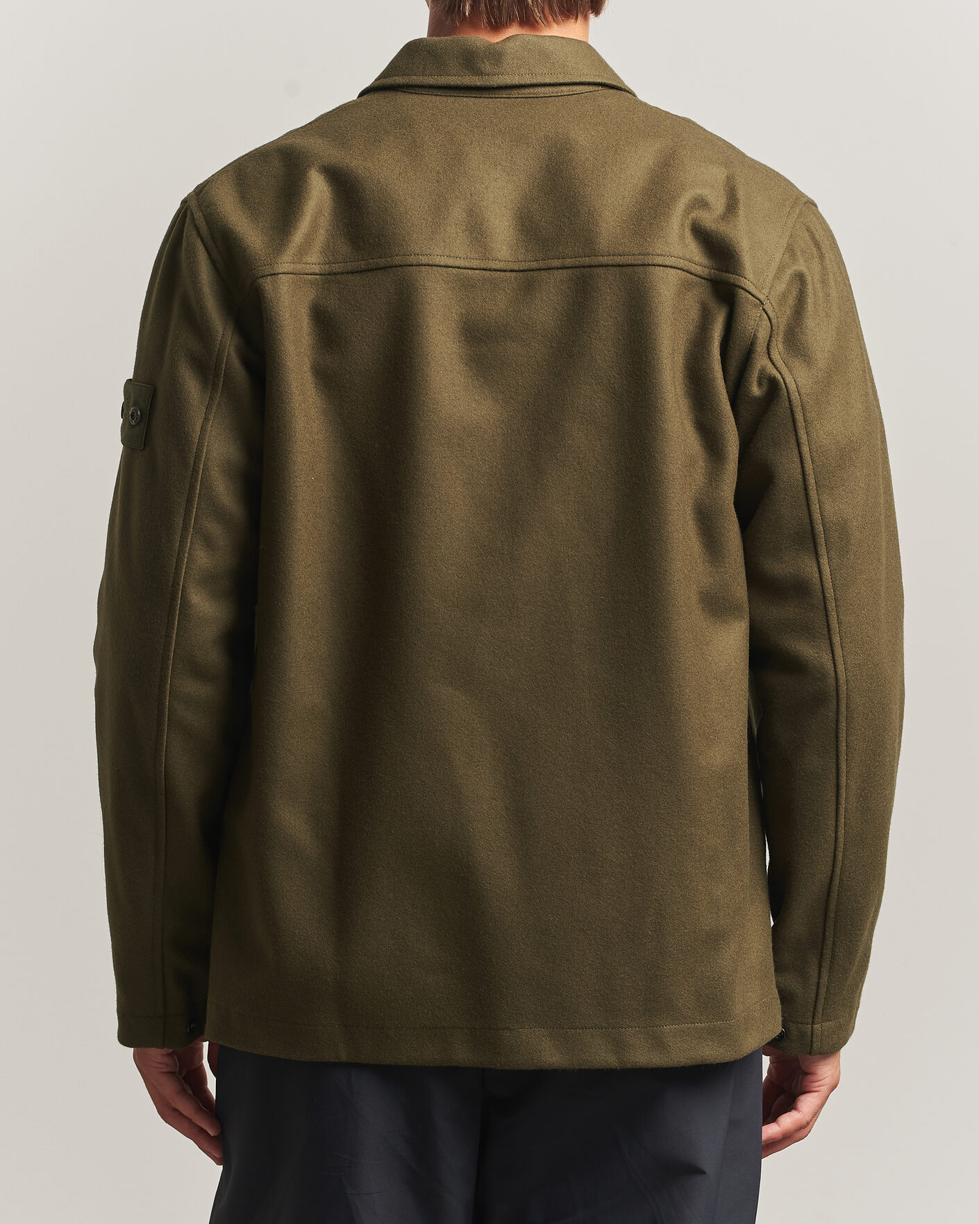 Herren | Hemden | Stone Island | Ghost Wool/Nylon Flannel Overshirt Miltary Green