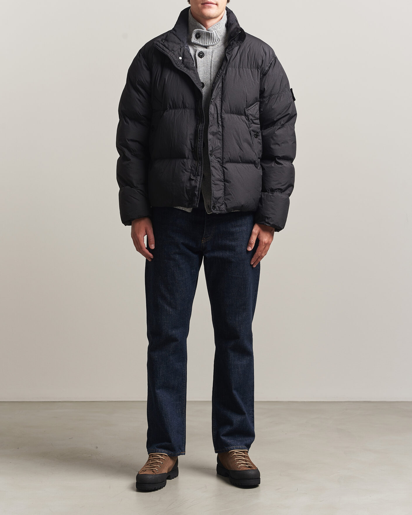 Herren | Jacken | Stone Island | Crinkle Reps Padded Down Jacket Black
