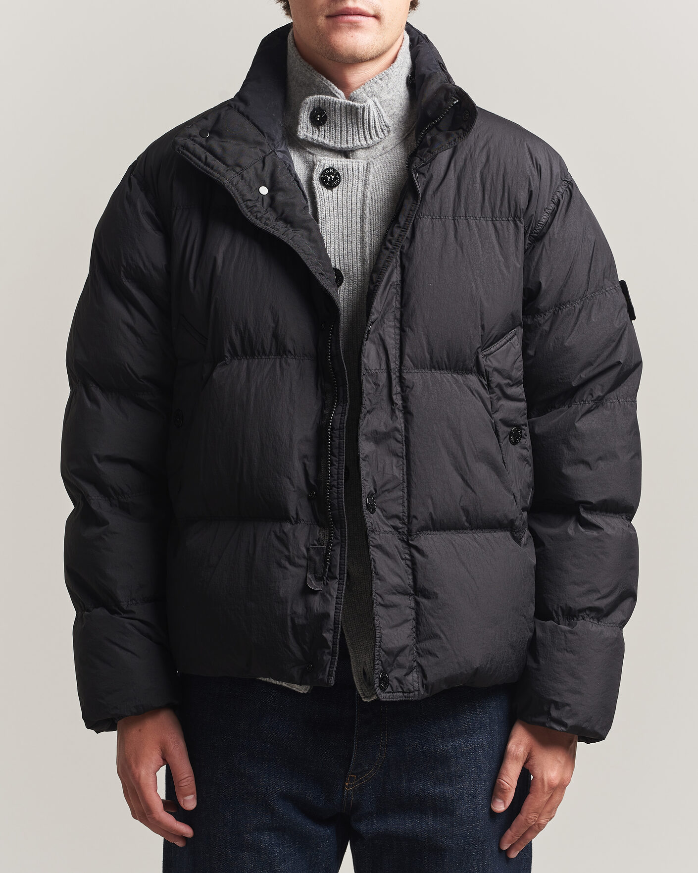 Herren | Jacken | Stone Island | Crinkle Reps Padded Down Jacket Black