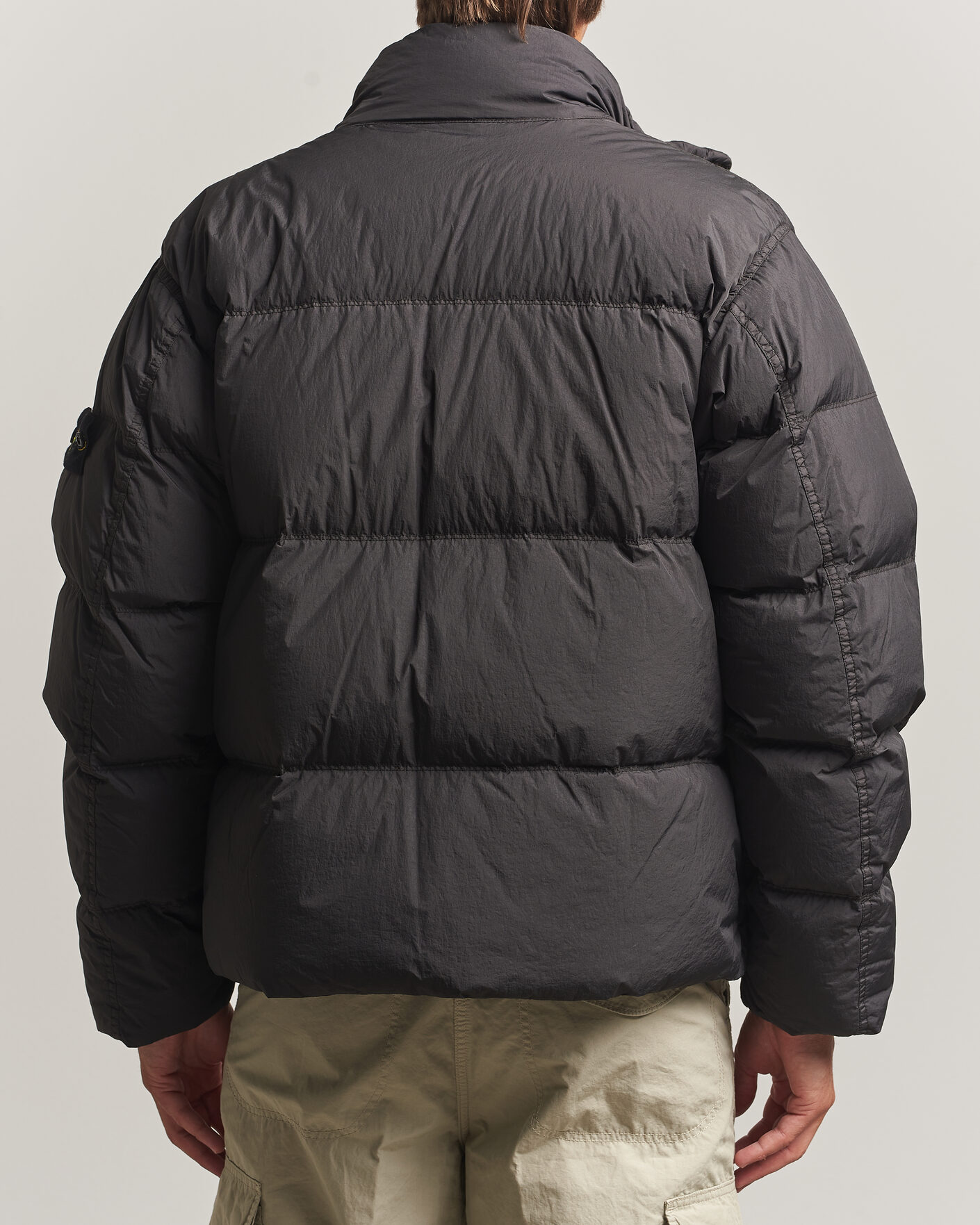 Herren | Jacken | Stone Island | Crinkle Reps Padded Down Jacket Lead Grey