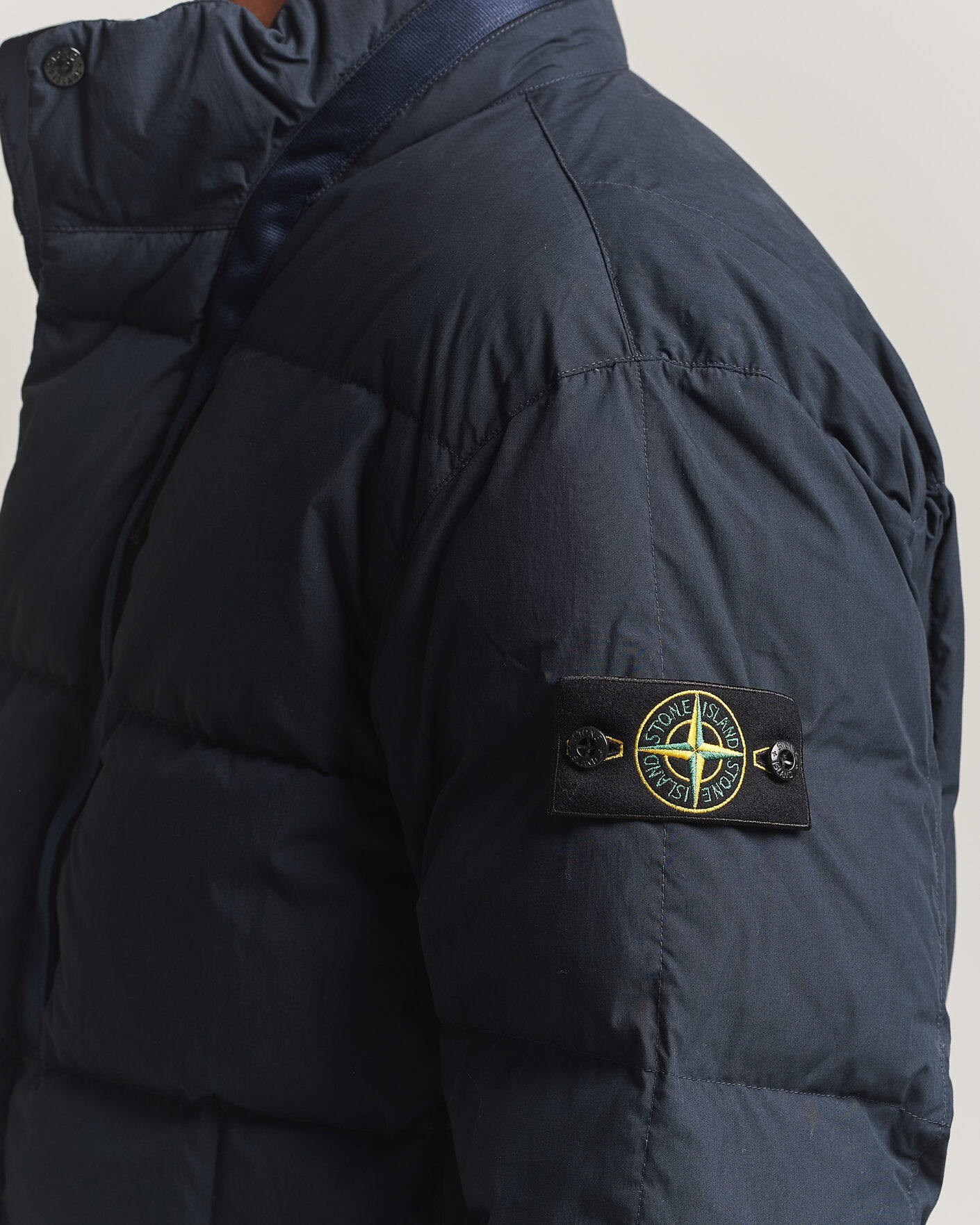 Herren | Jacken | Stone Island | Cotton/Nylon Padded Down Jacket Navy Blue