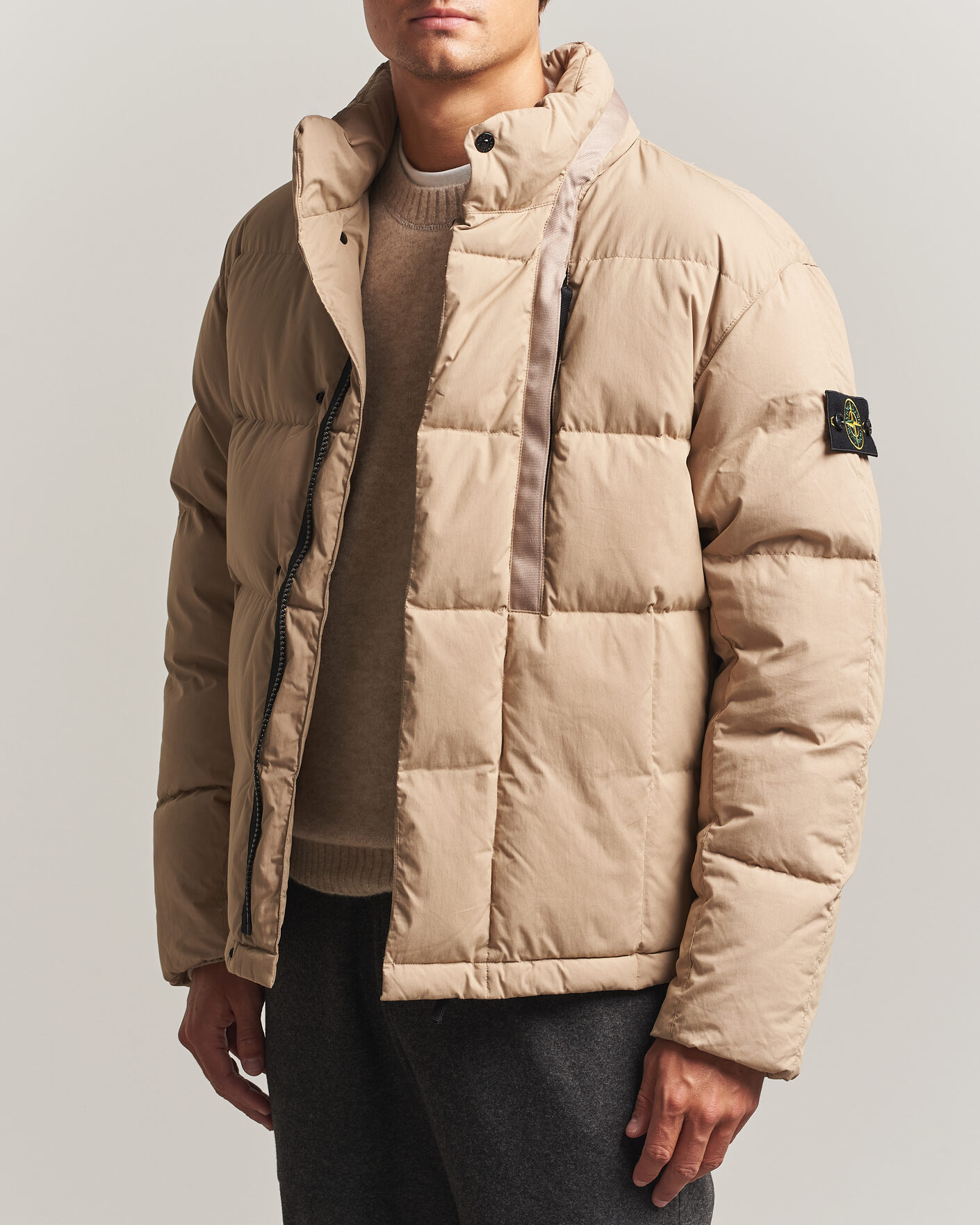 Herren | Jacken | Stone Island | Cotton/Nylon Padded Down Jacket Biscuit