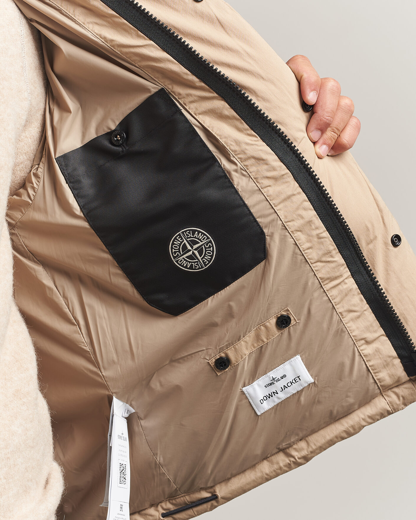 Herren | Jacken | Stone Island | Cotton/Nylon Padded Down Jacket Biscuit