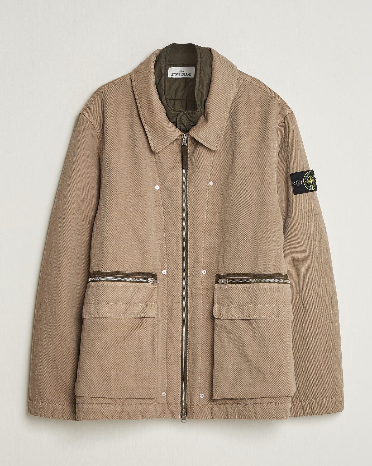 Herren | Jacken | Stone Island | Diagonal Cotton/Wool Field Jacket Biscuit