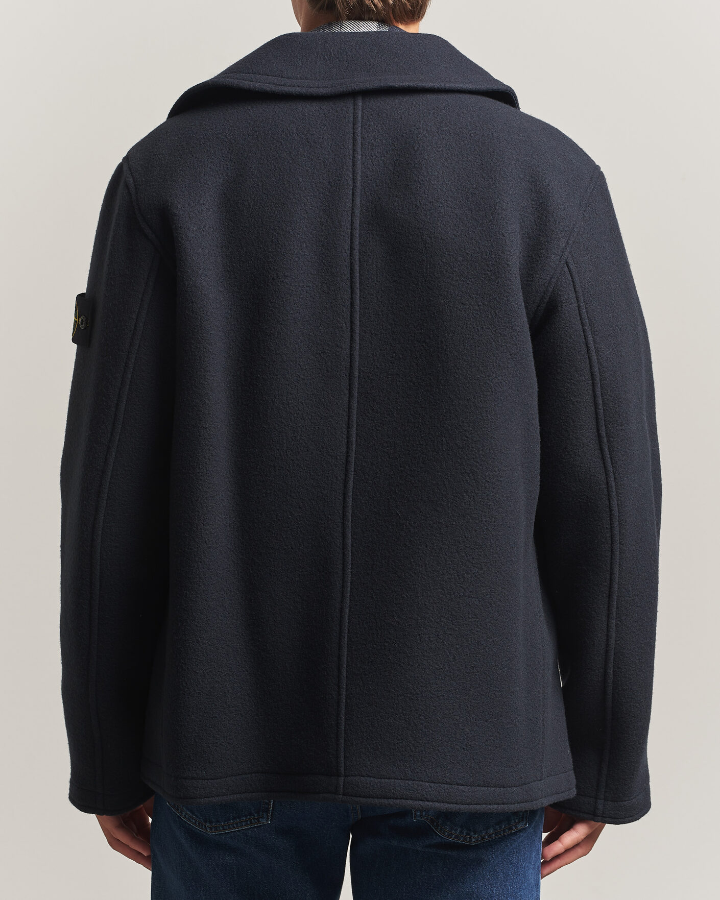 Herren | Jacken | Stone Island | Heavy Melton Wool Peacoat Navy Blue