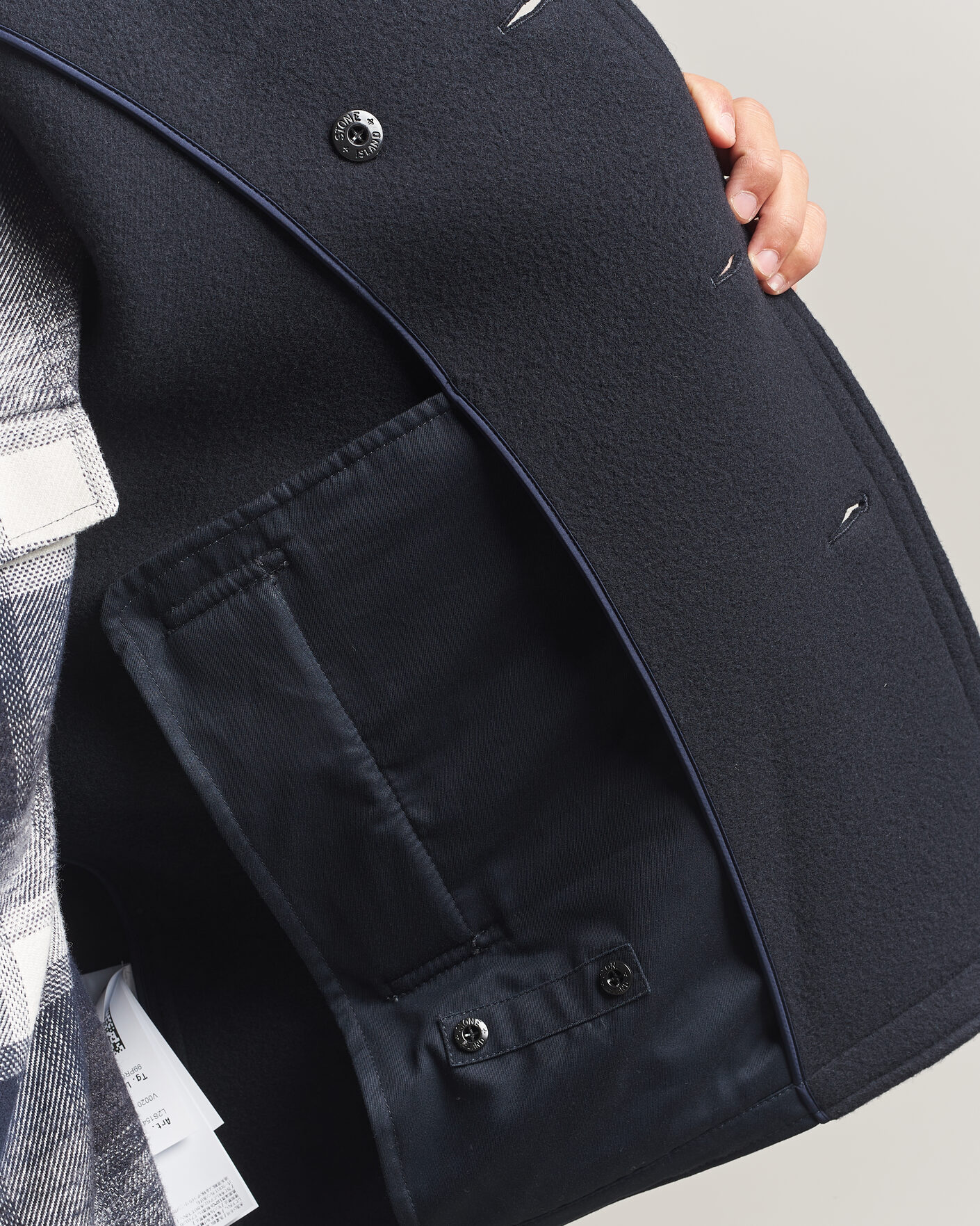 Herren | Jacken | Stone Island | Heavy Melton Wool Peacoat Navy Blue