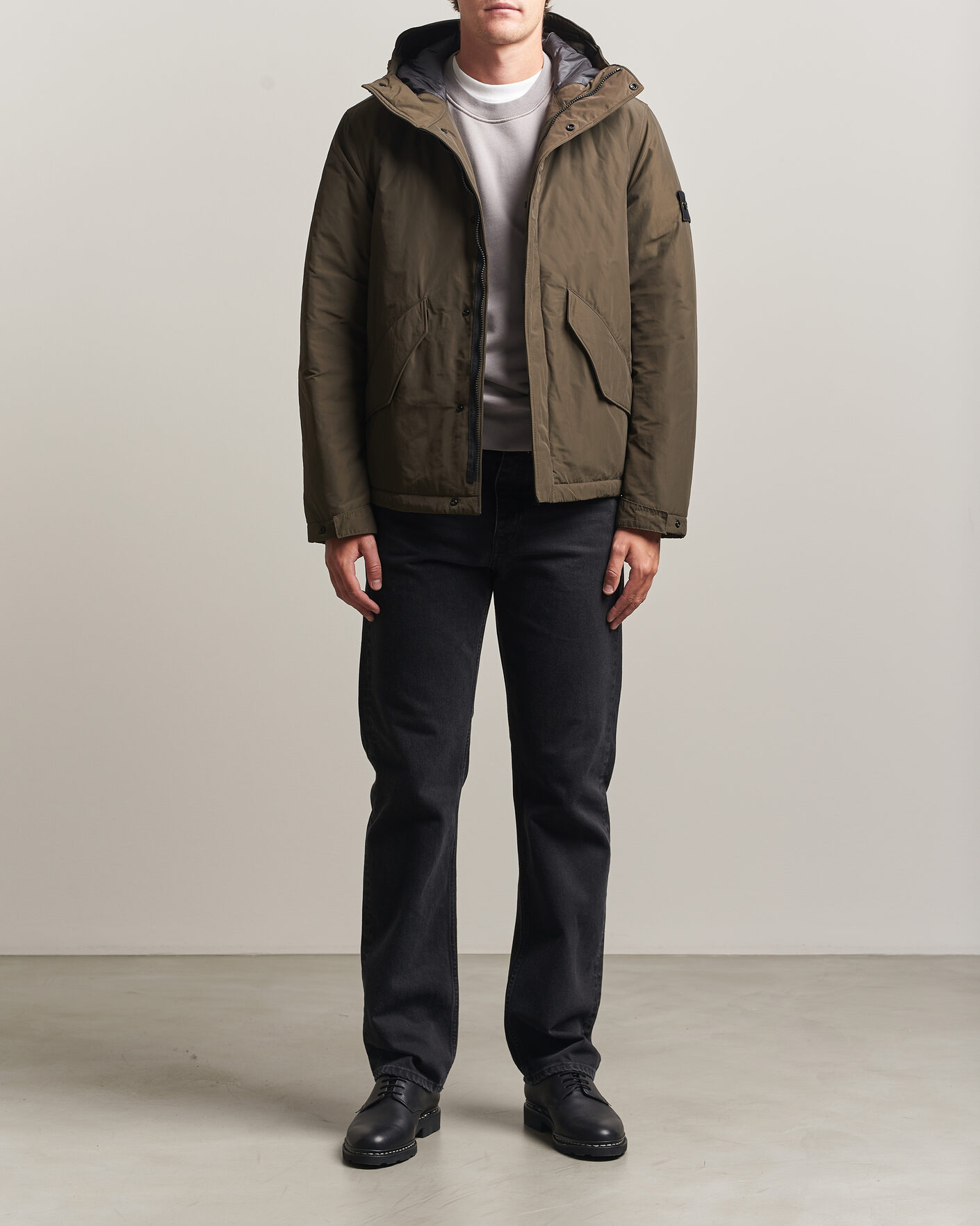 Herren | Jacken | Stone Island | Micro Twill Hood Jacket Coal Grey