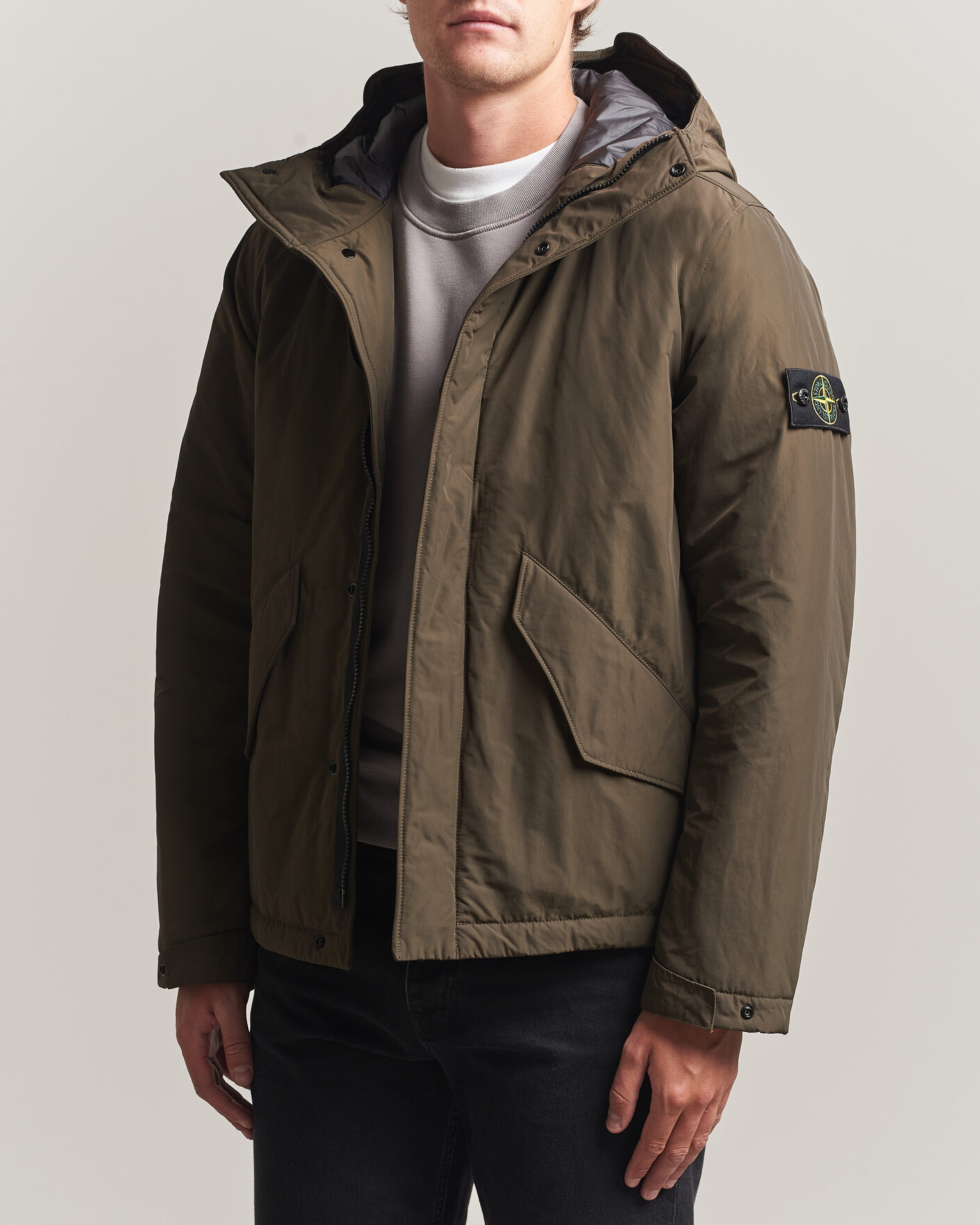 Herren | Jacken | Stone Island | Micro Twill Hood Jacket Coal Grey