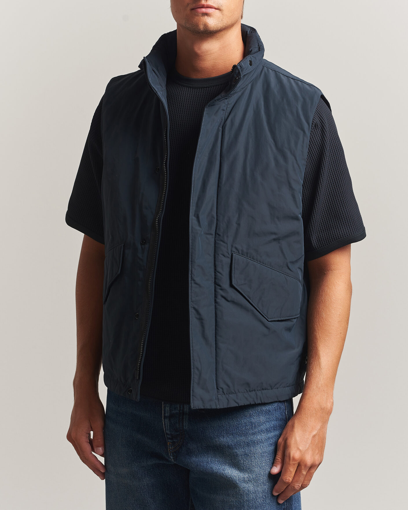 Herren | Westen | Stone Island | Micro Twill Padded Vest Navy Blue
