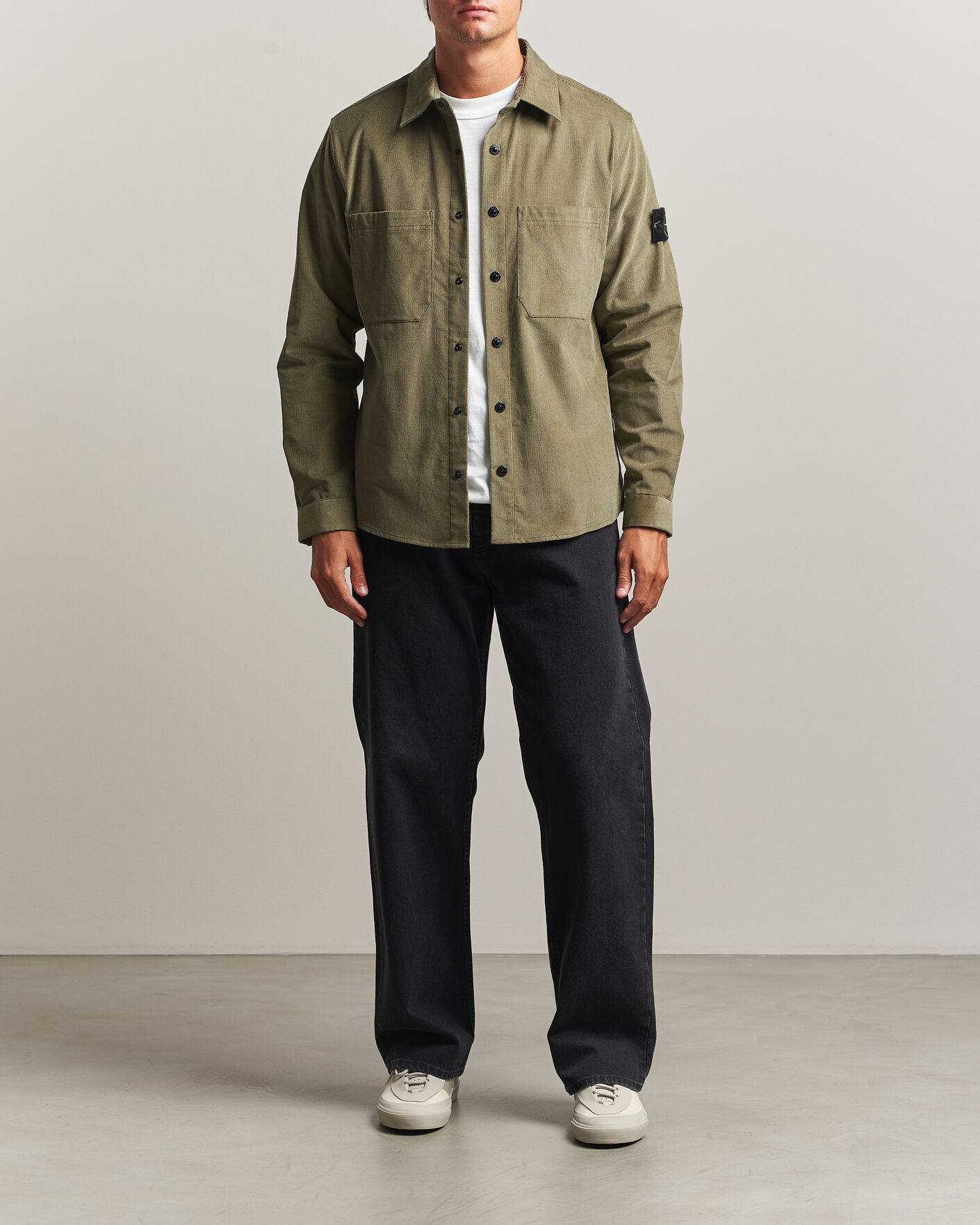 Herren | Hemden | Stone Island | Micro Cord Overshirt Miltary Green