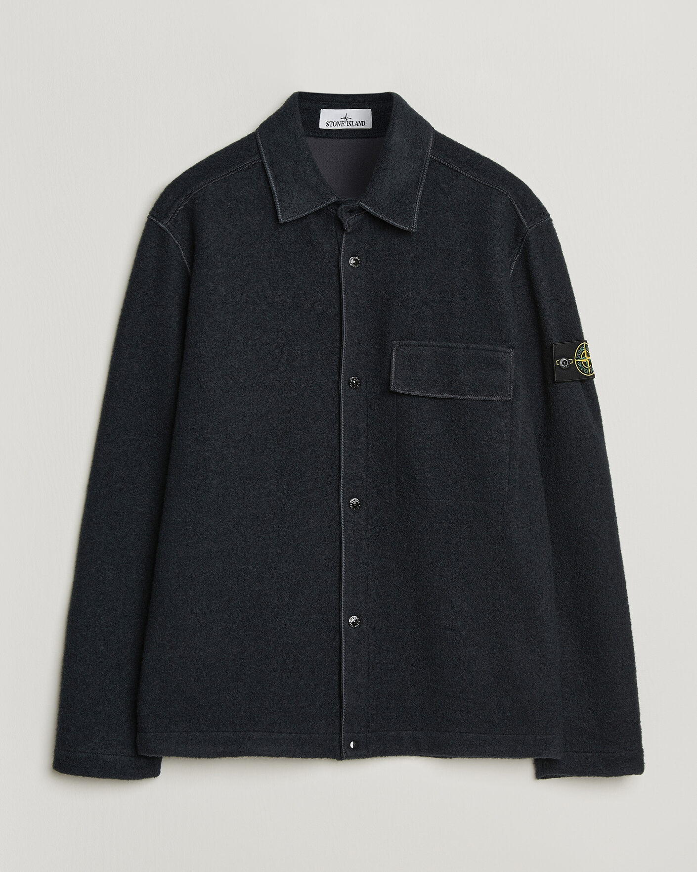Herren | Hemden | Stone Island | Micro Bouclé Overshirt Navy Blue
