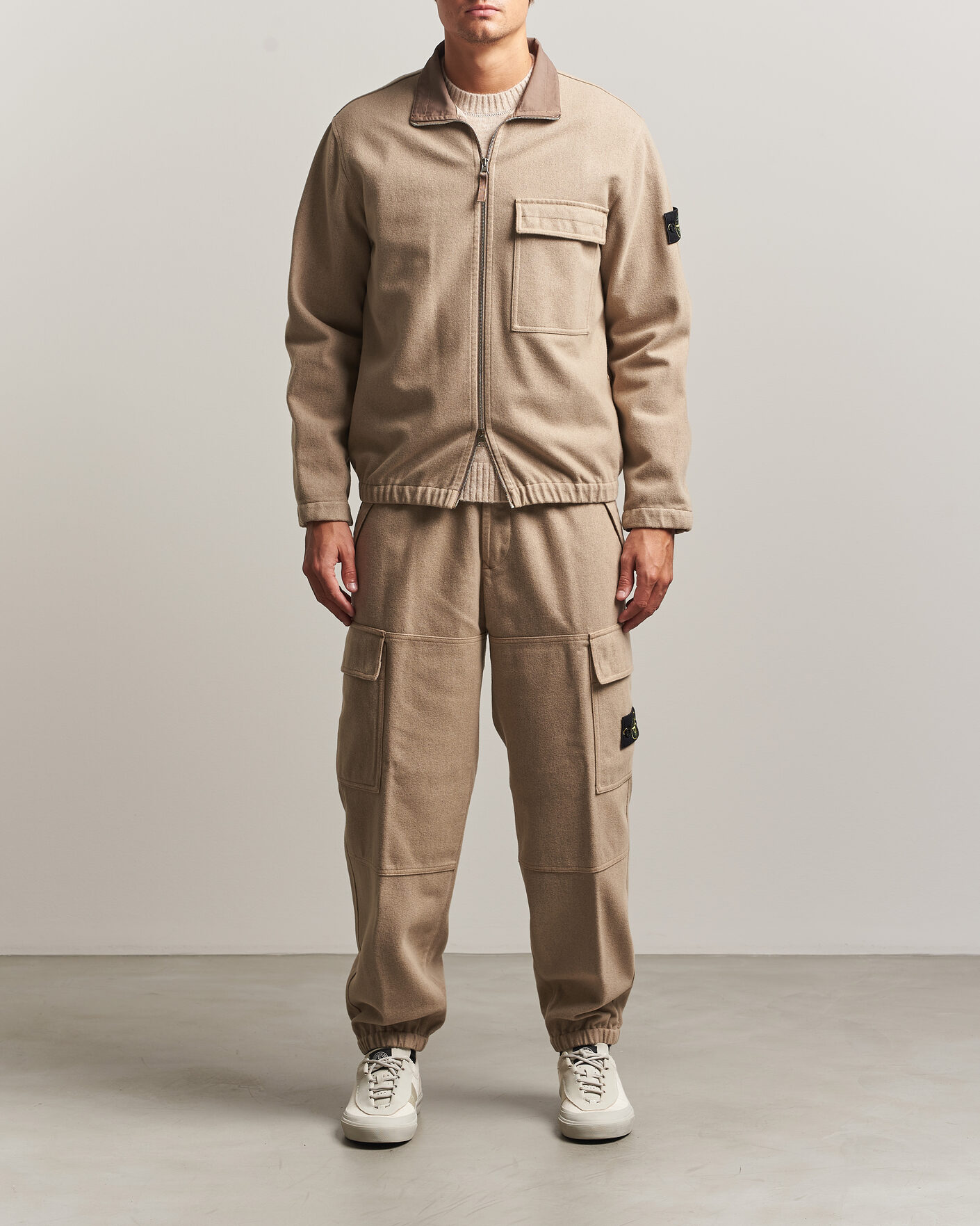 Herren | Jacken | Stone Island | Wool/Nylon Flannel Jacket Biscuit