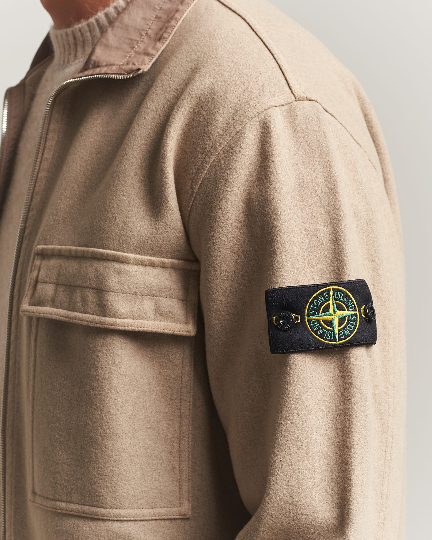Herren | Jacken | Stone Island | Wool/Nylon Flannel Jacket Biscuit