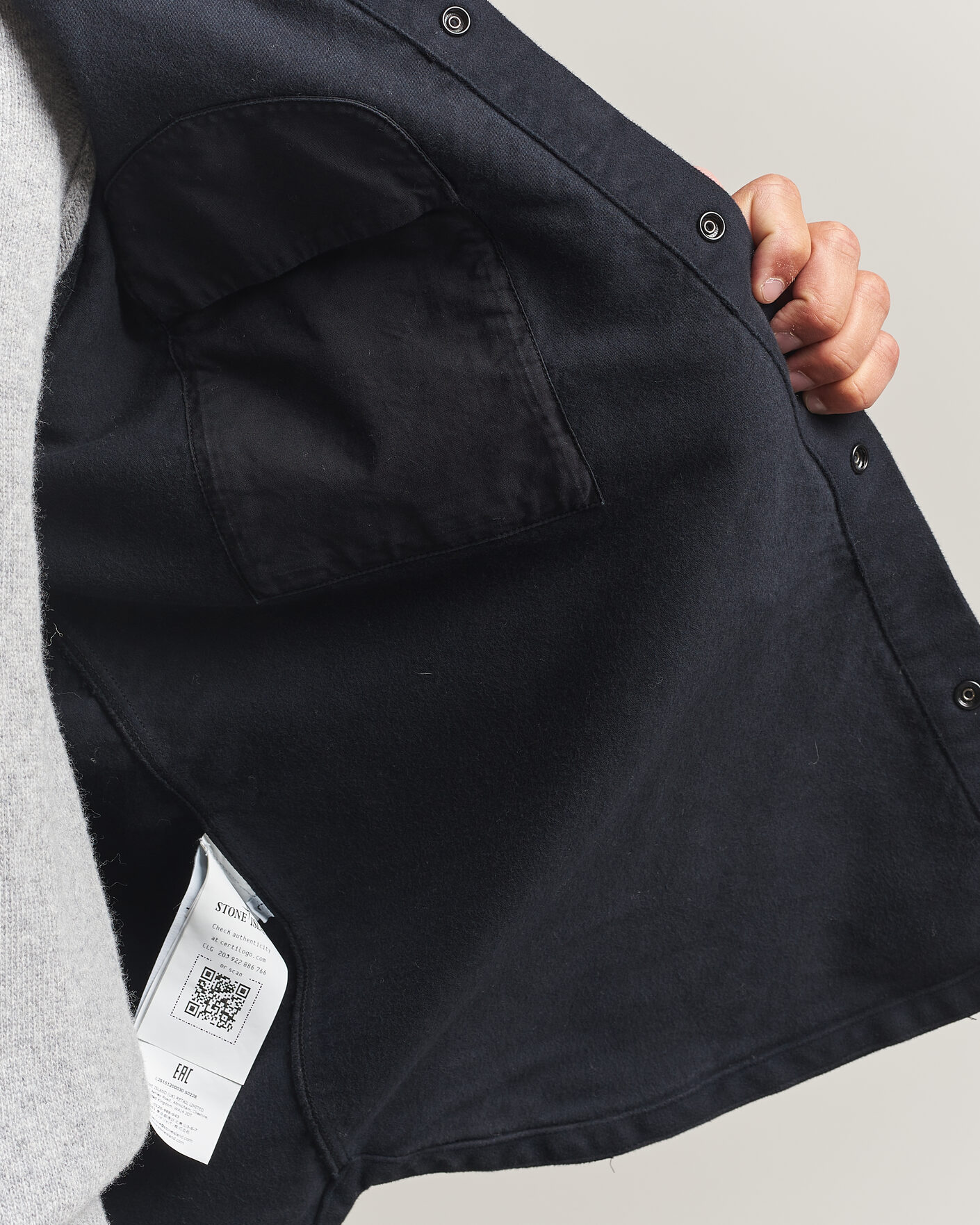 Herren | Hemden | Stone Island | Cotton Moleskin Overshirt Navy Blue