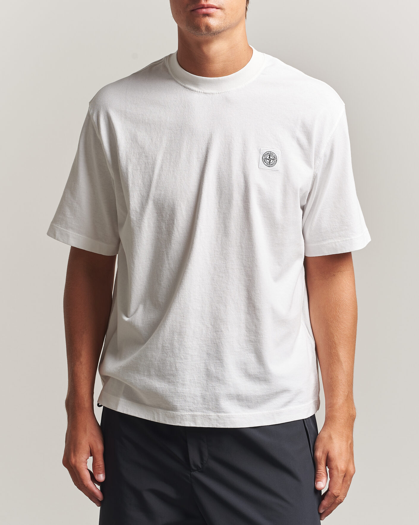Herren | T-Shirts | Stone Island | Combed Organic Cotton T-Shirt White