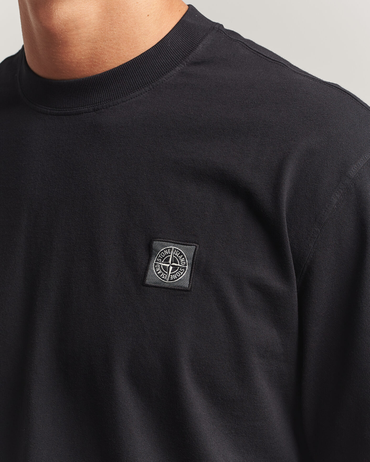 Herren | T-Shirts | Stone Island | Combed Organic Cotton T-Shirt Black