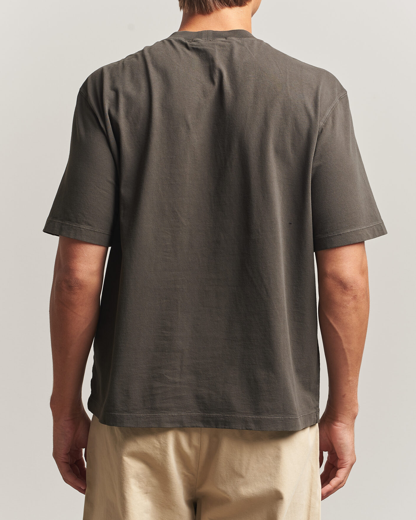 Herren | T-Shirts | Stone Island | Combed Organic Cotton T-Shirt Coal Grey