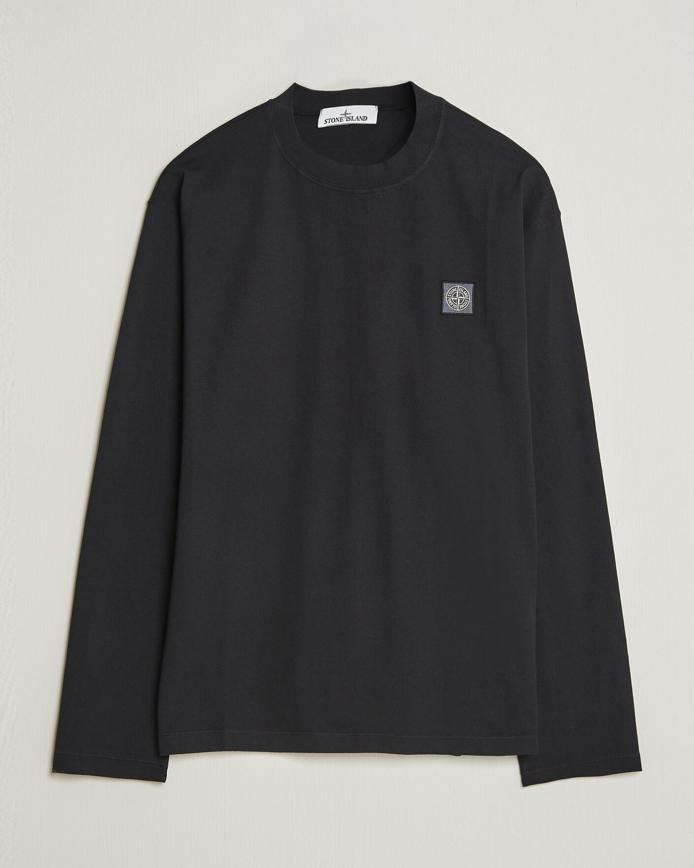 Herren | T-Shirts | Stone Island | Organic Cotton Jersey Long Sleeve T-Shirt Black