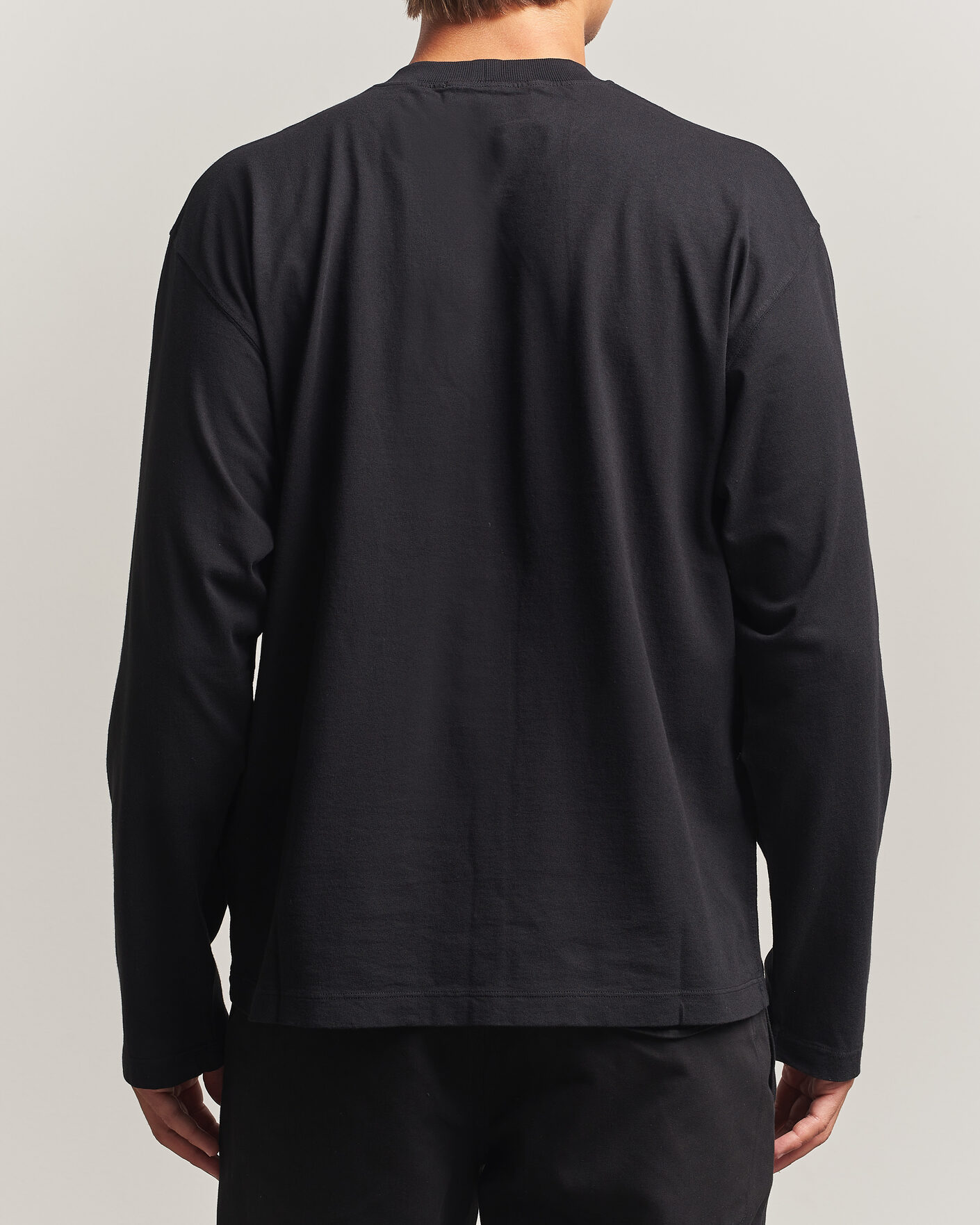 Herren | T-Shirts | Stone Island | Organic Cotton Jersey Long Sleeve T-Shirt Black