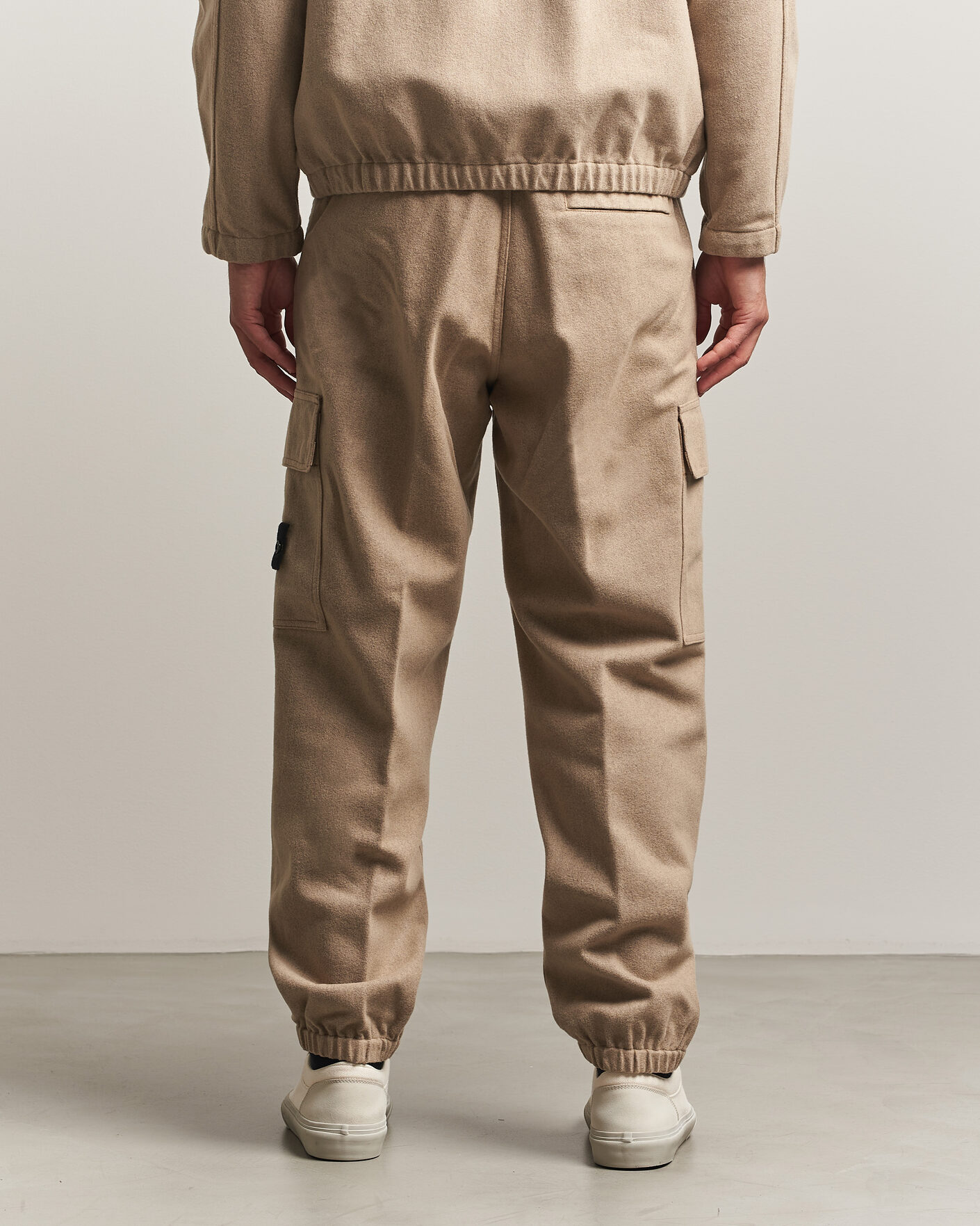 Herren | Hosen | Stone Island | Wool/Nylon Flannel Cargo Trousers Biscuit