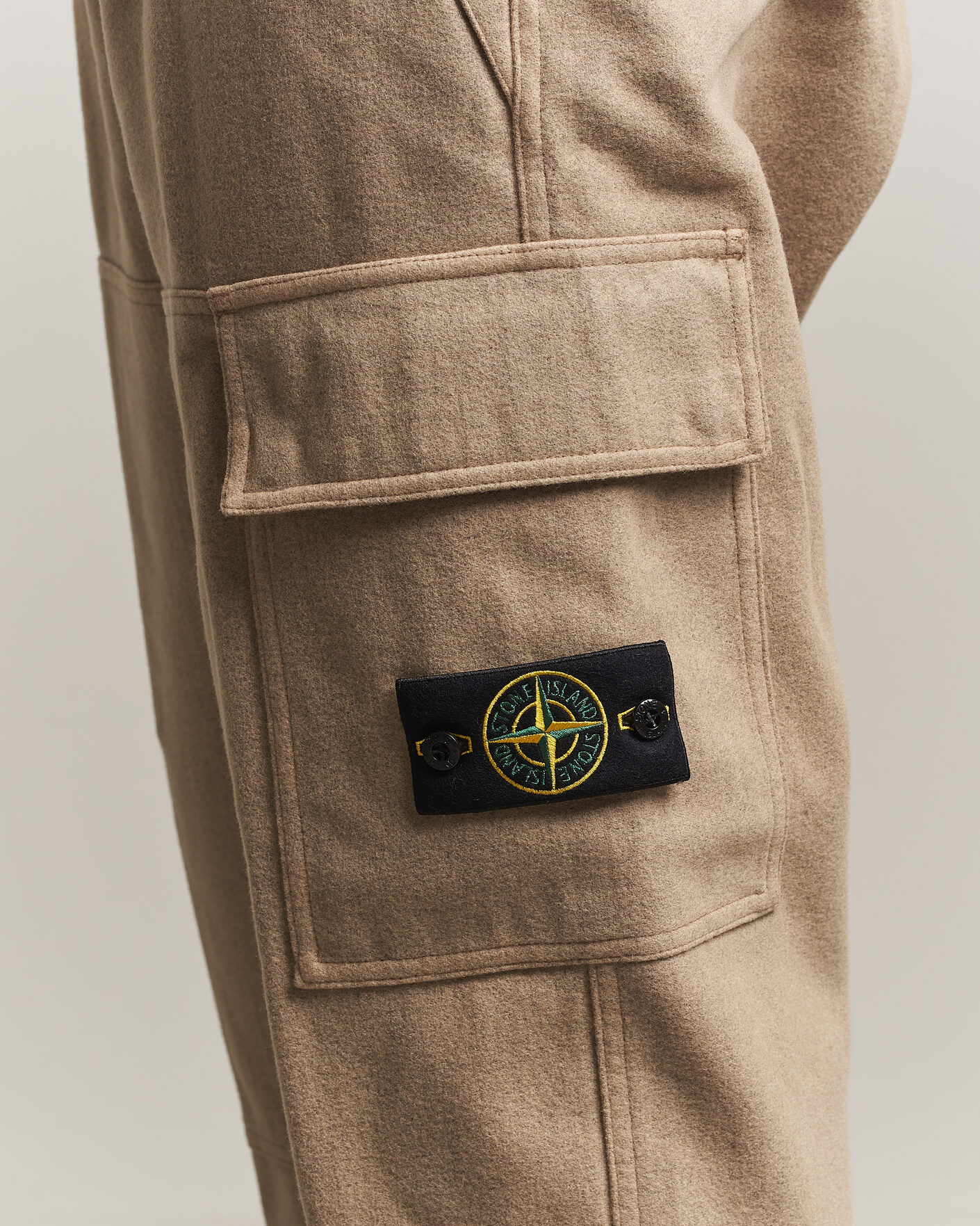 Herren | Hosen | Stone Island | Wool/Nylon Flannel Cargo Trousers Biscuit