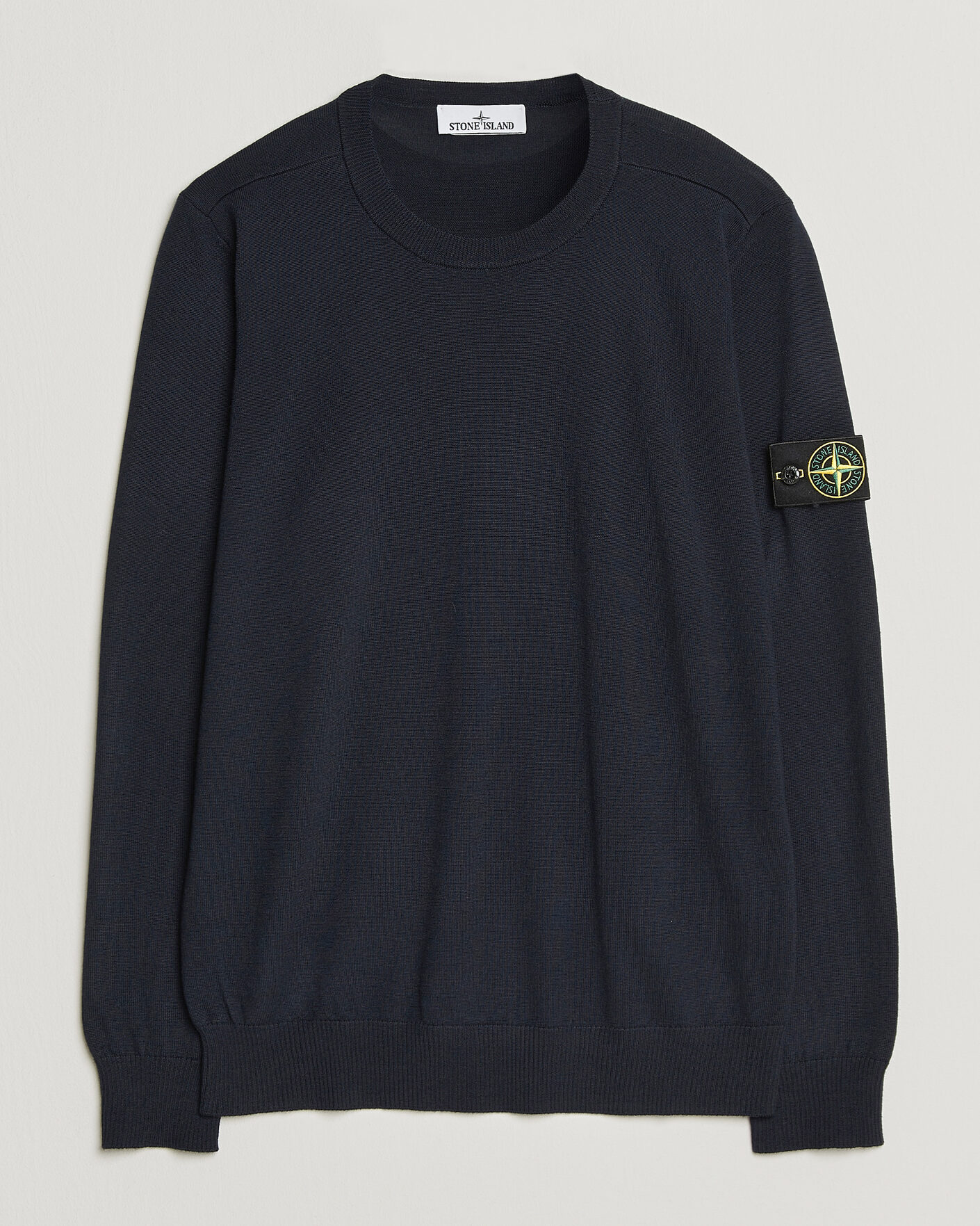 Herren | Pullover | Stone Island | Light Pure Wool Crew Neck Navy Blue