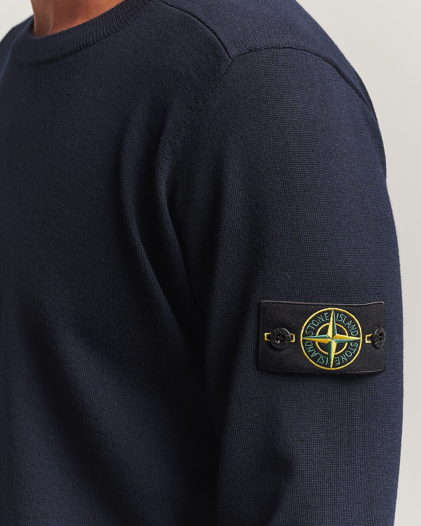 Herren | Pullover | Stone Island | Light Pure Wool Crew Neck Navy Blue