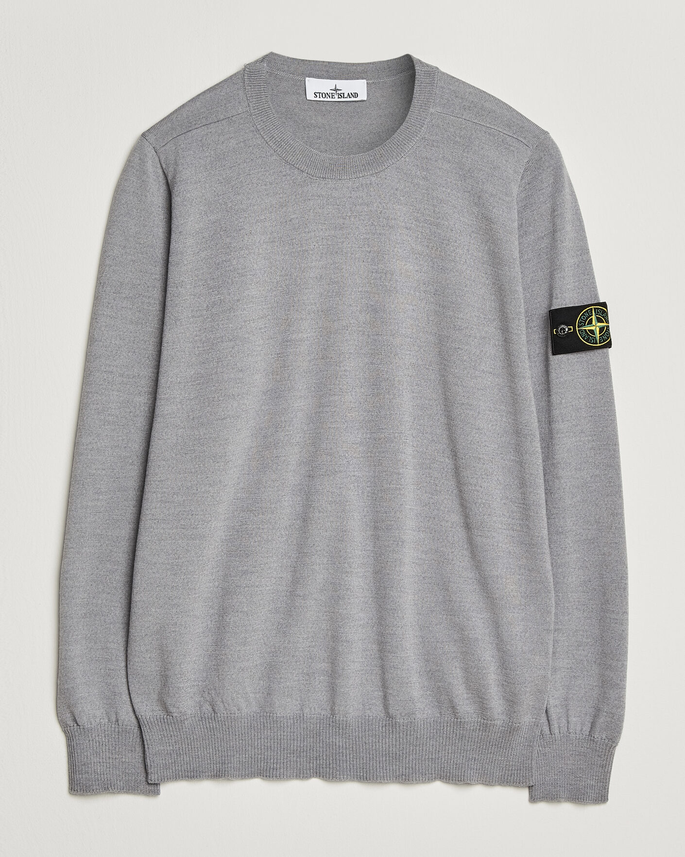 Herren | Pullover | Stone Island | Light Pure Wool Crew Neck Ash Grey Melange