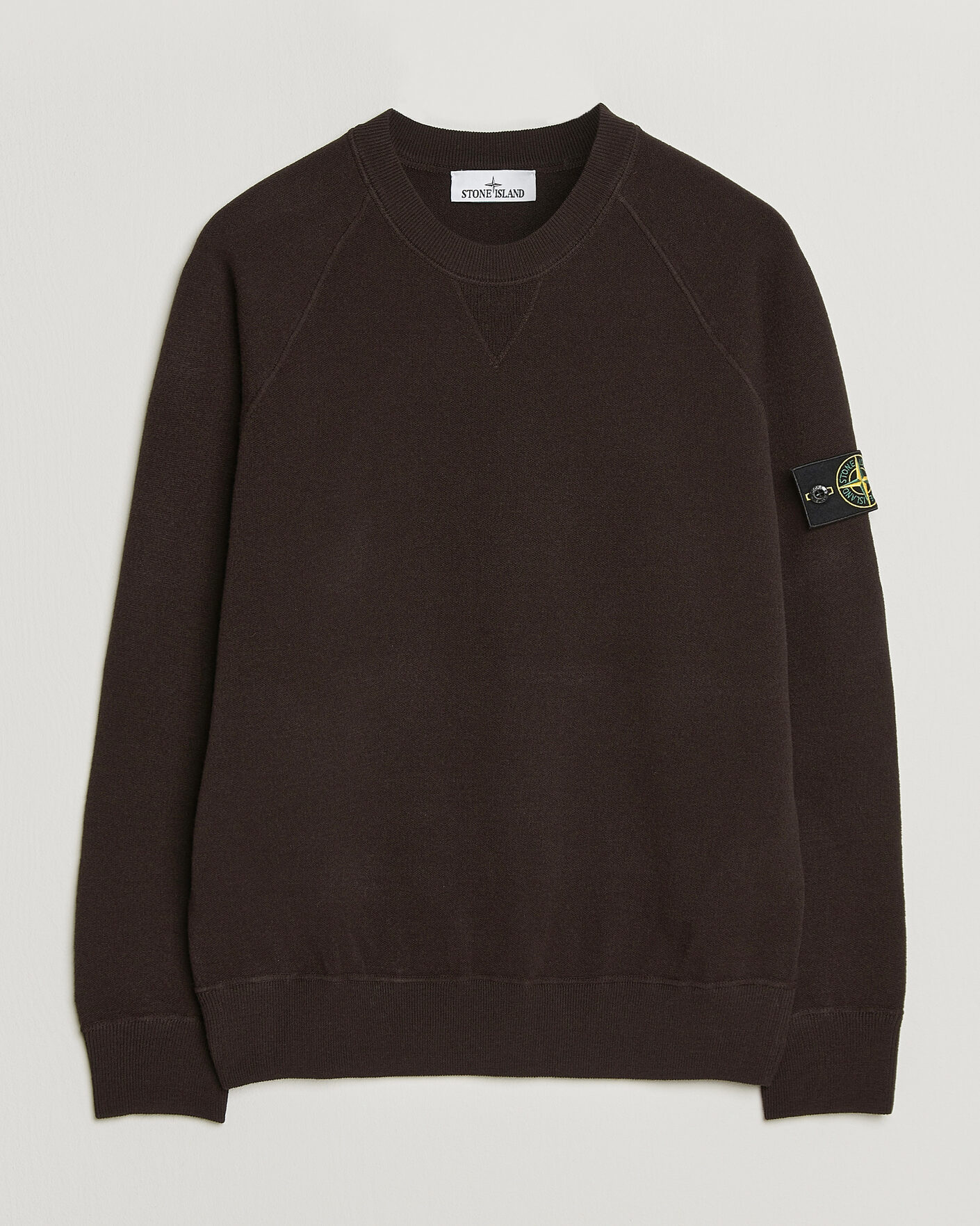 Herren | Pullover | Stone Island | Plush Stitch Stretch Wool Sweat Coal Grey