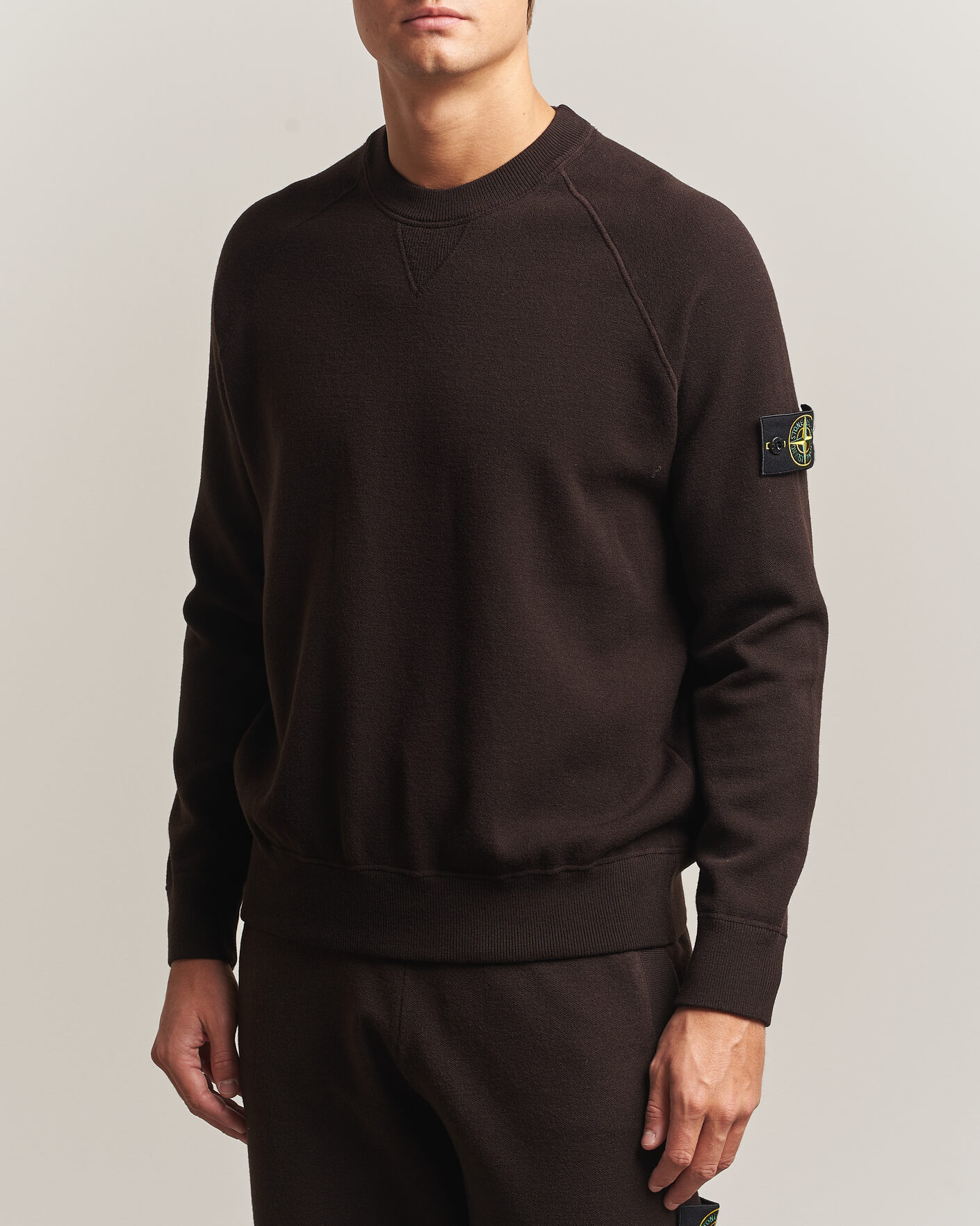 Herren | Pullover | Stone Island | Plush Stitch Stretch Wool Sweat Coal Grey