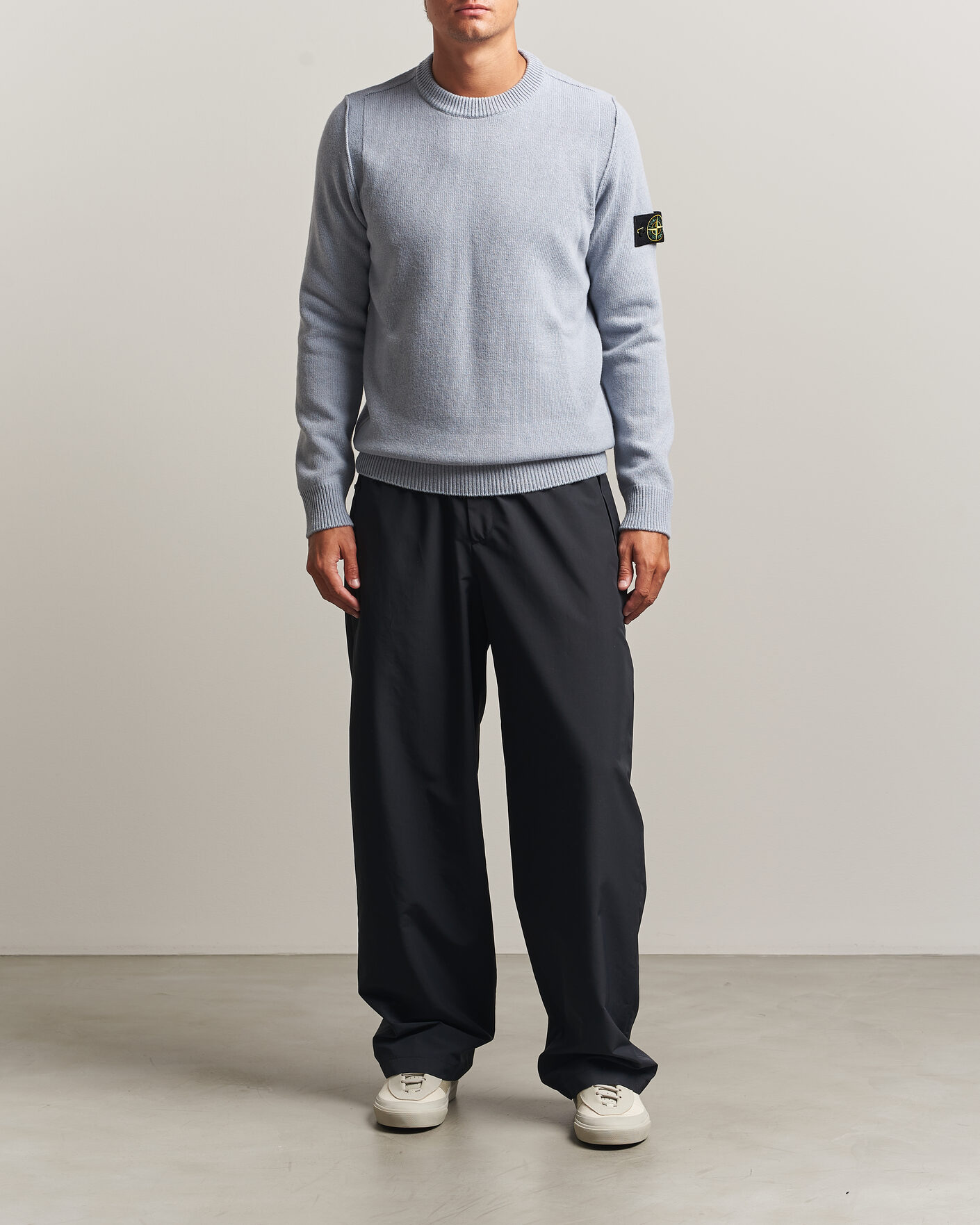 Herren | Pullover | Stone Island | Knitted Lambswool Crew Neck Ash Grey