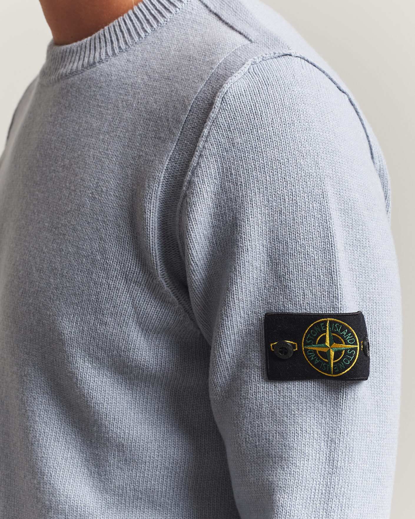 Herren | Pullover | Stone Island | Knitted Lambswool Crew Neck Ash Grey
