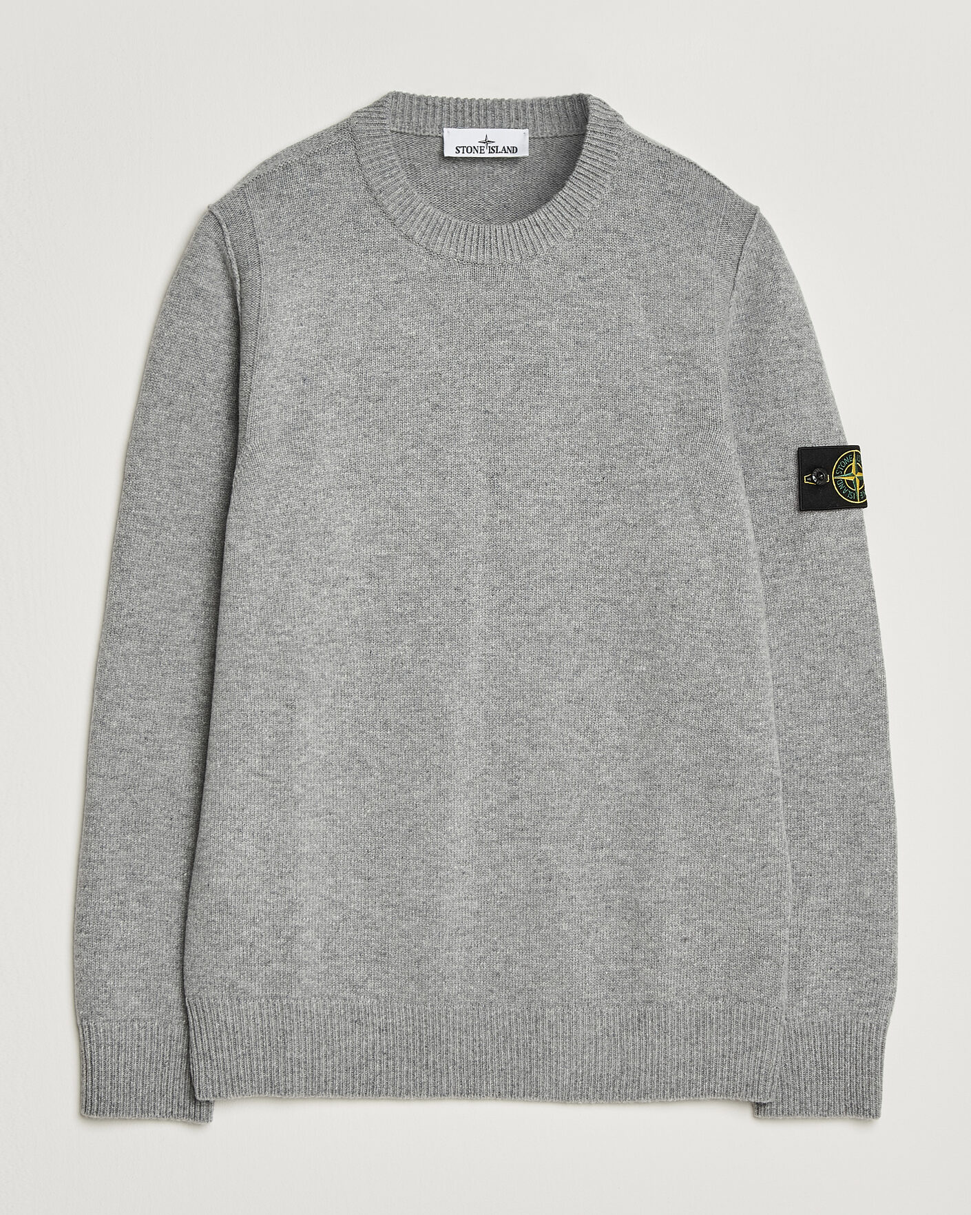 Herren | Pullover | Stone Island | Knitted Lambswool Crew Neck Grey Melange