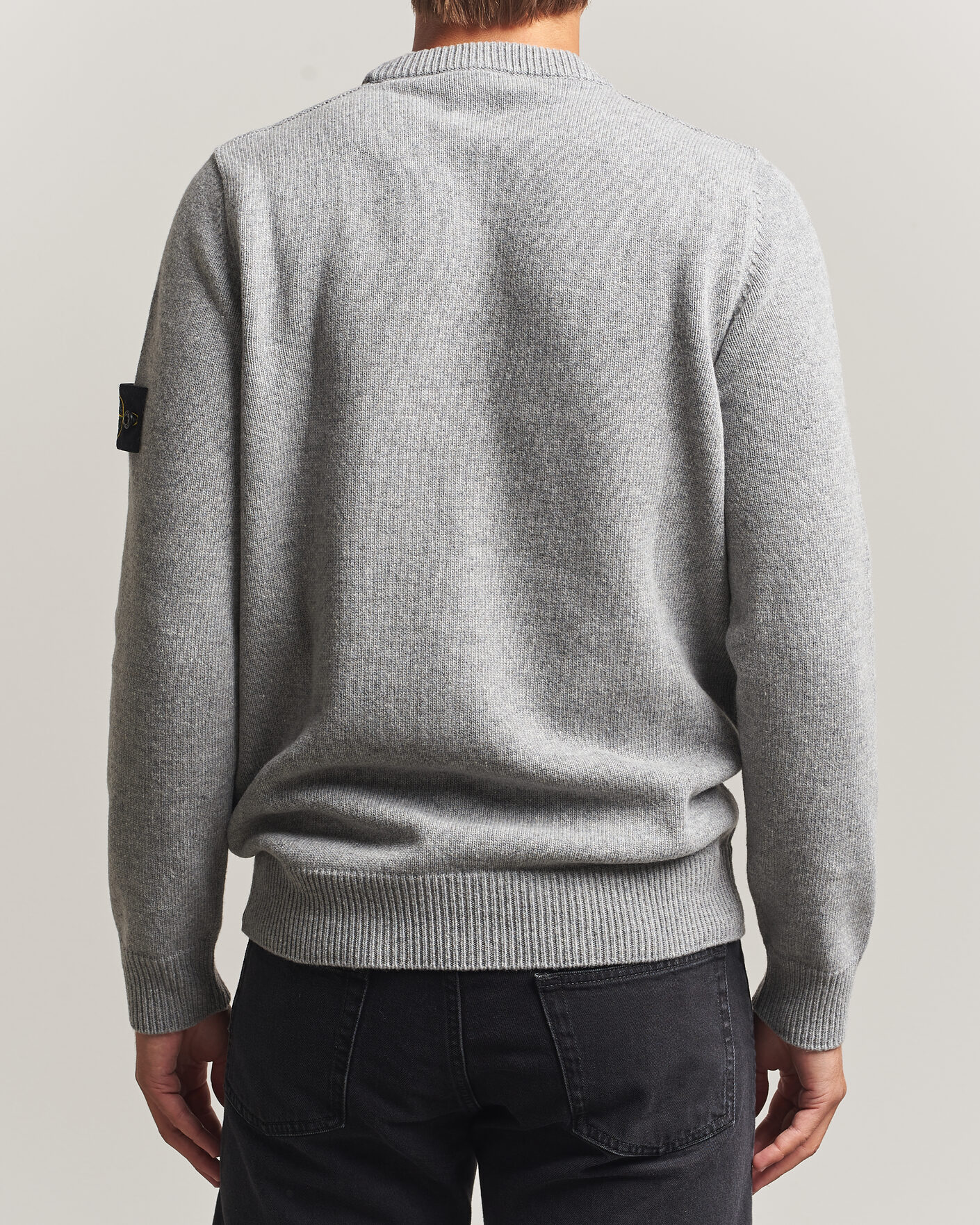 Herren | Pullover | Stone Island | Knitted Lambswool Crew Neck Grey Melange
