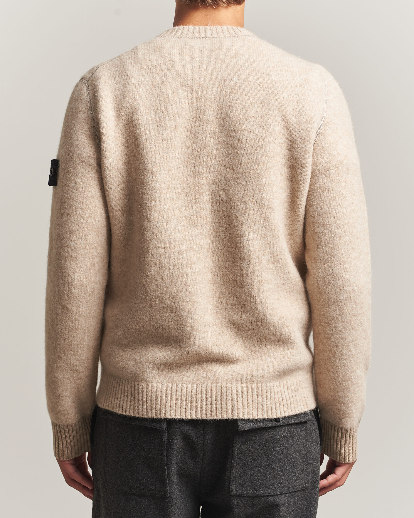 Herren | Pullover | Stone Island | Baby Alpaca Blend Contrast Crew Beige Melange