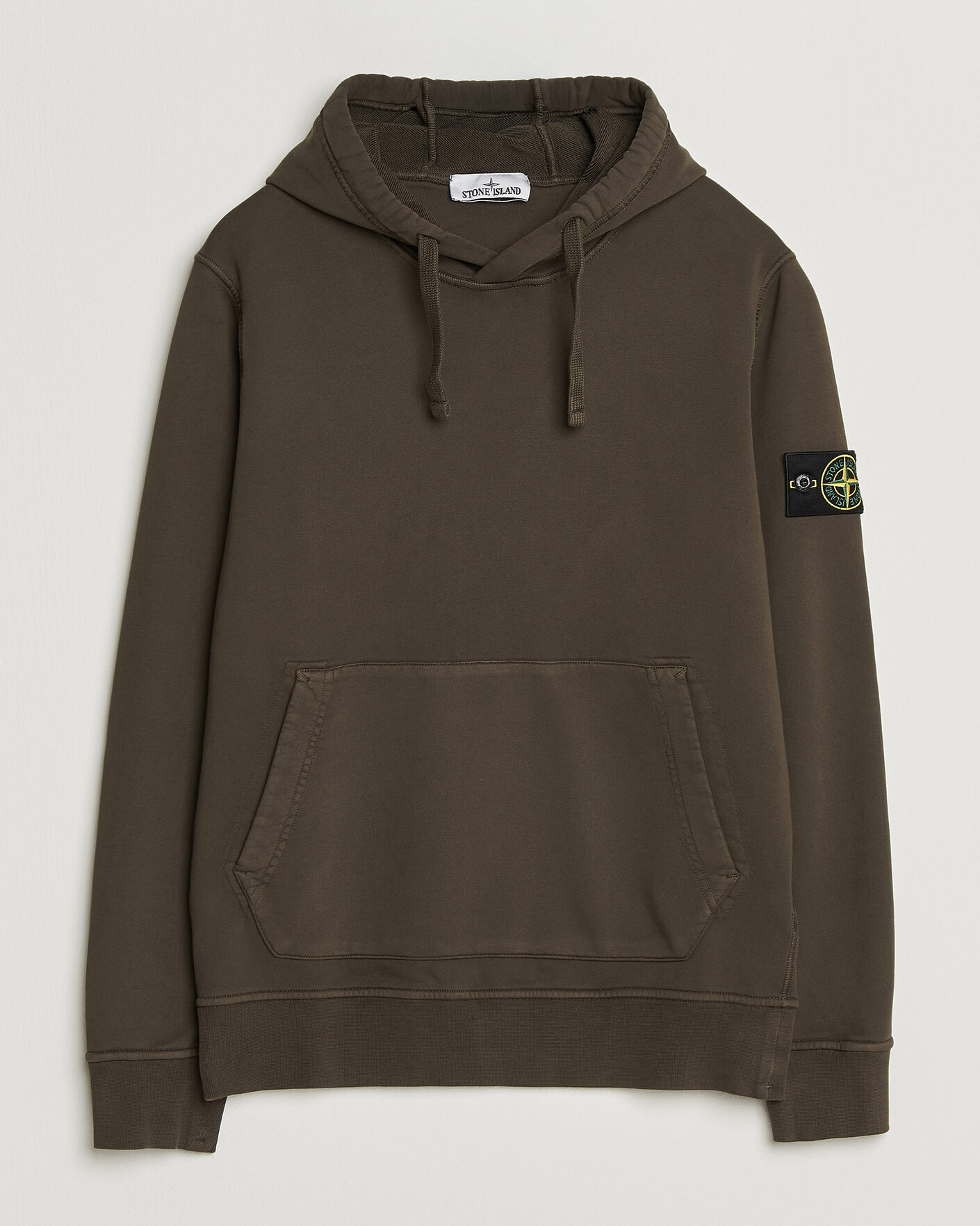 Herren | Pullover | Stone Island | Garment Dyed Fleece Hood Coal Grey