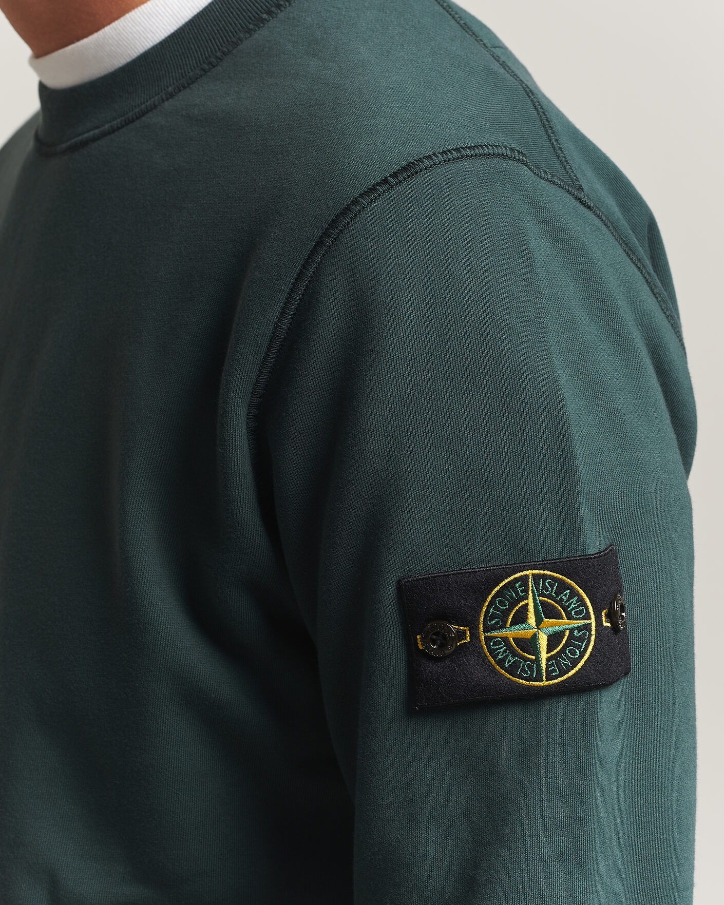 Herren | Pullover | Stone Island | Garment Dyed Fleece Sweatshirt Dark Green