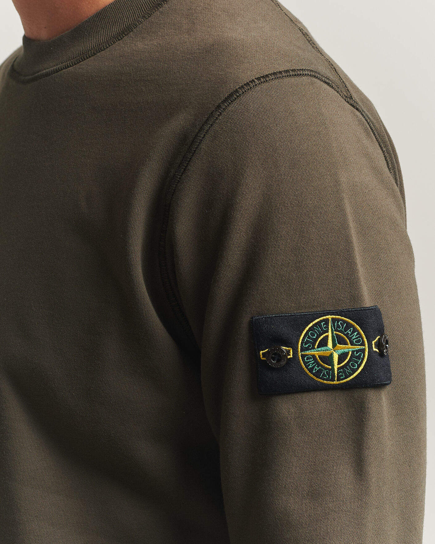 Herren | Pullover | Stone Island | Garment Dyed Fleece Sweatshirt Coal Grey