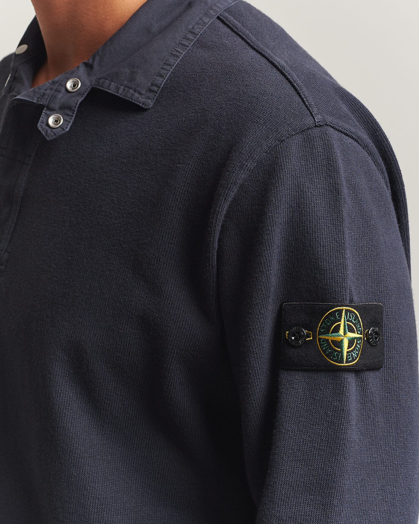Herren | Pullover | Stone Island | Heavy Cotton Jersey Polo Blue Navy