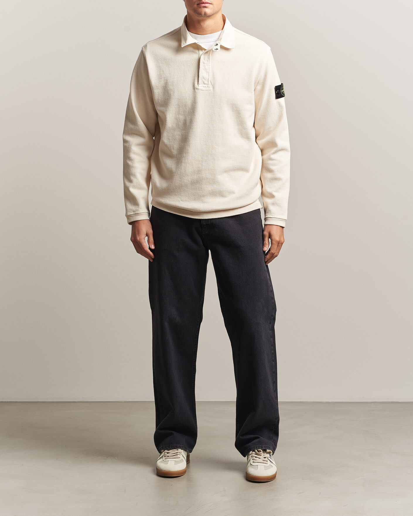 Herren | Pullover | Stone Island | Heavy Cotton Jersey Polo Ivory