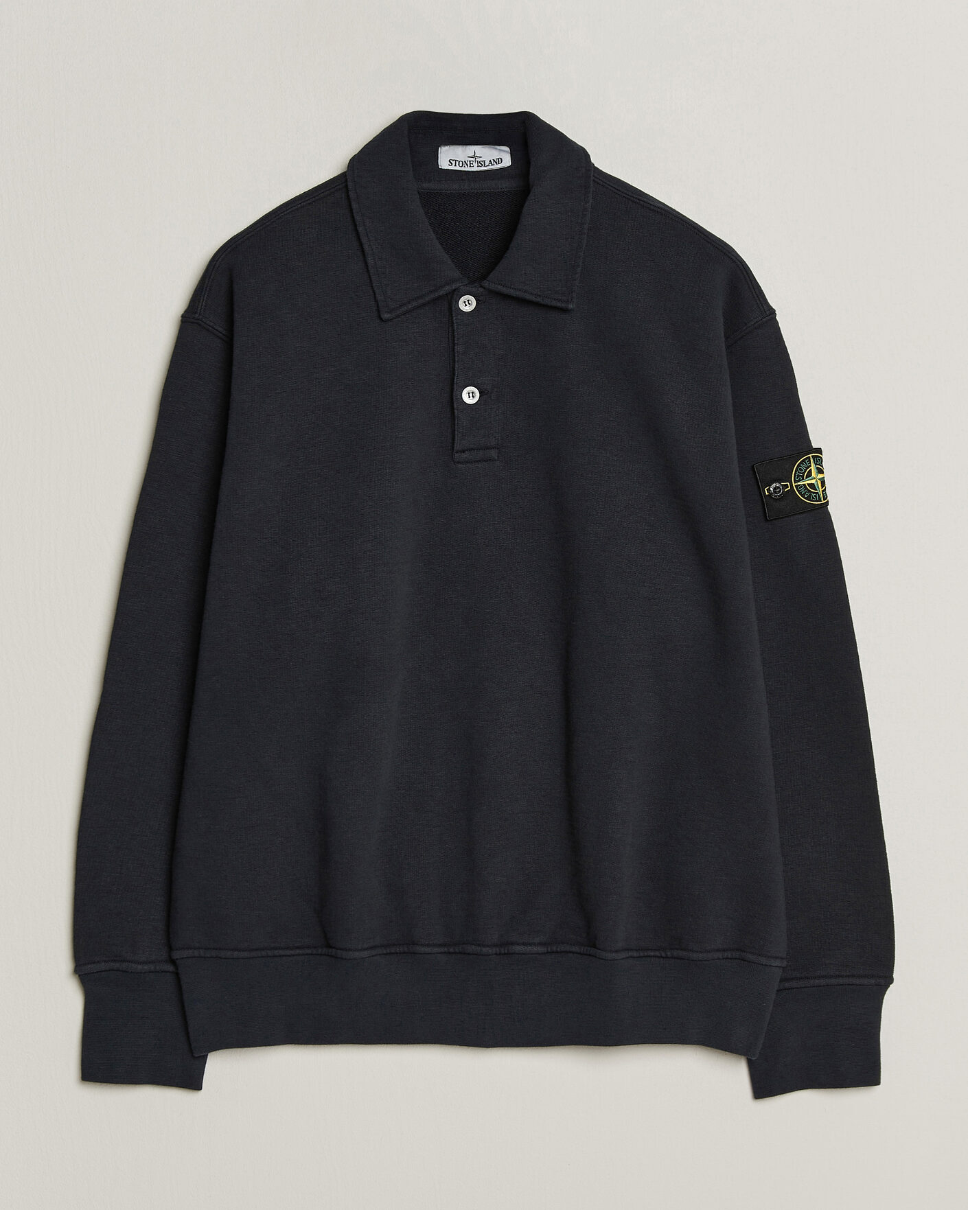 Herren | Pullover | Stone Island | Tubular Cotton Fleece Polo Navy Blue