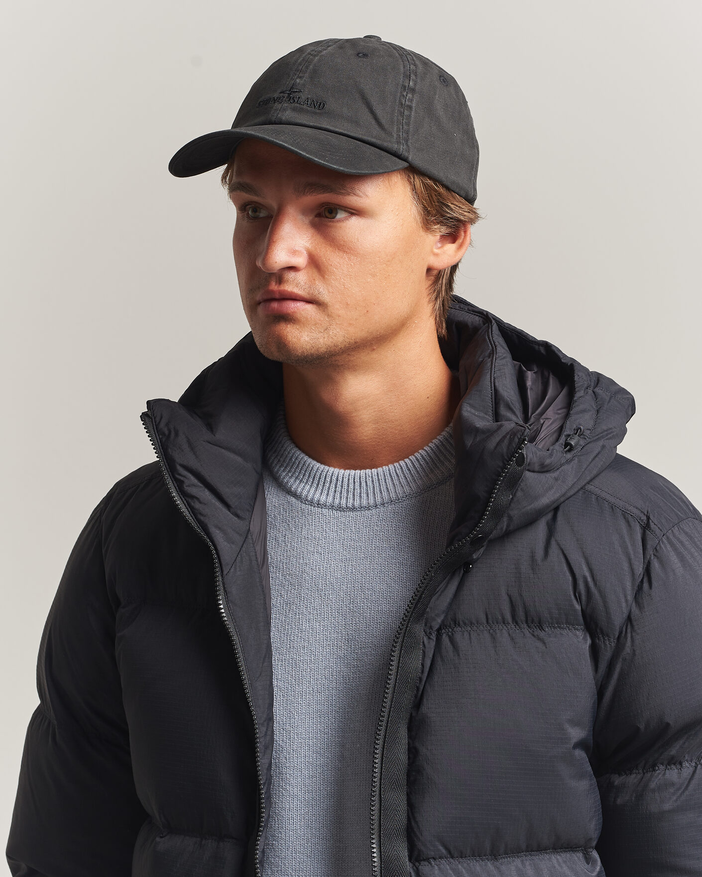 Herren | Hüte & Mützen | Stone Island | Brushed Cotton Gabardine Cap Black
