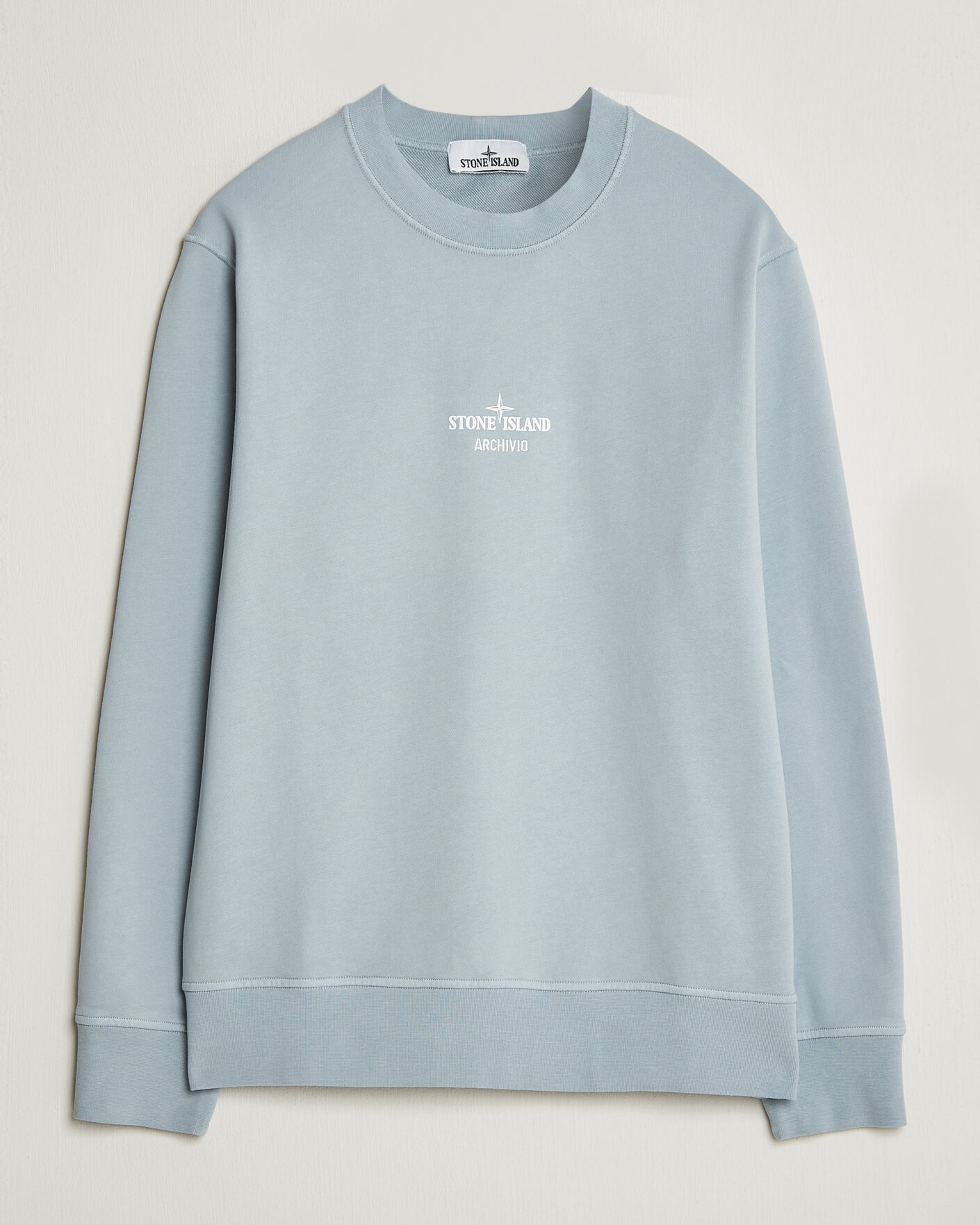 Herren | Pullover | Stone Island | Cotton Fleece Archivio Print Sweatshirt Ash Grey