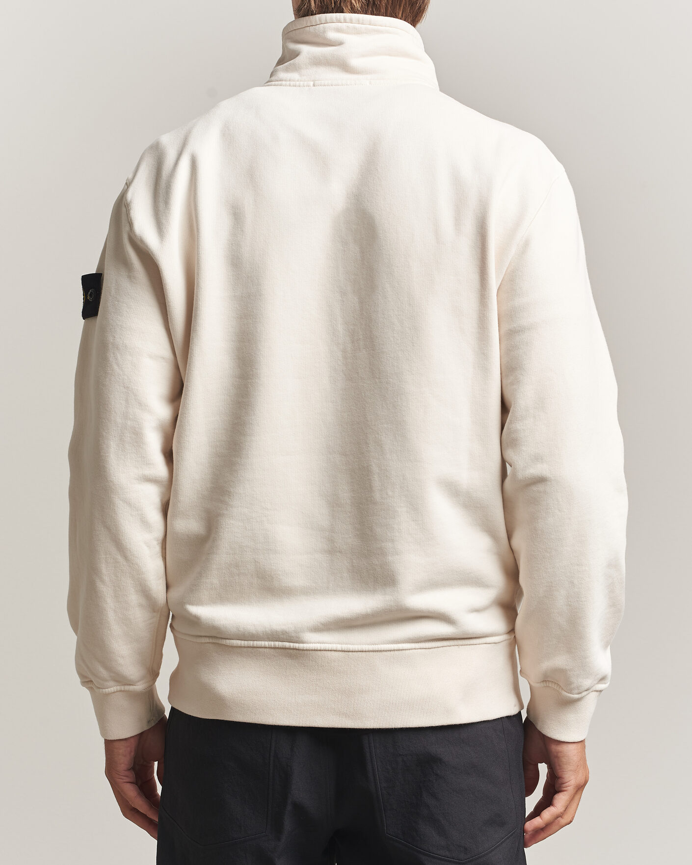 Herren | Pullover | Stone Island | Brushed Cotton Fleece Half Zip Ivory