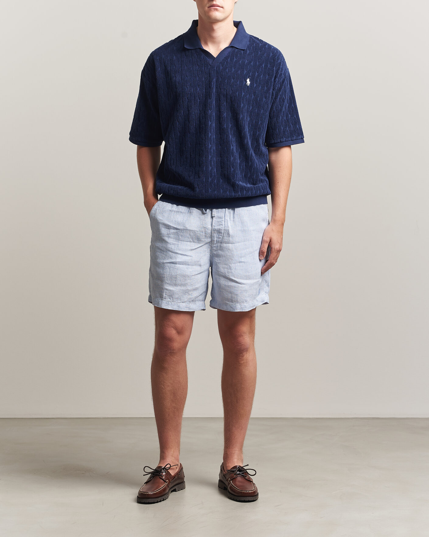 Herren | Shorts | Polo Ralph Lauren | Woven Linen Shorts Blue/White