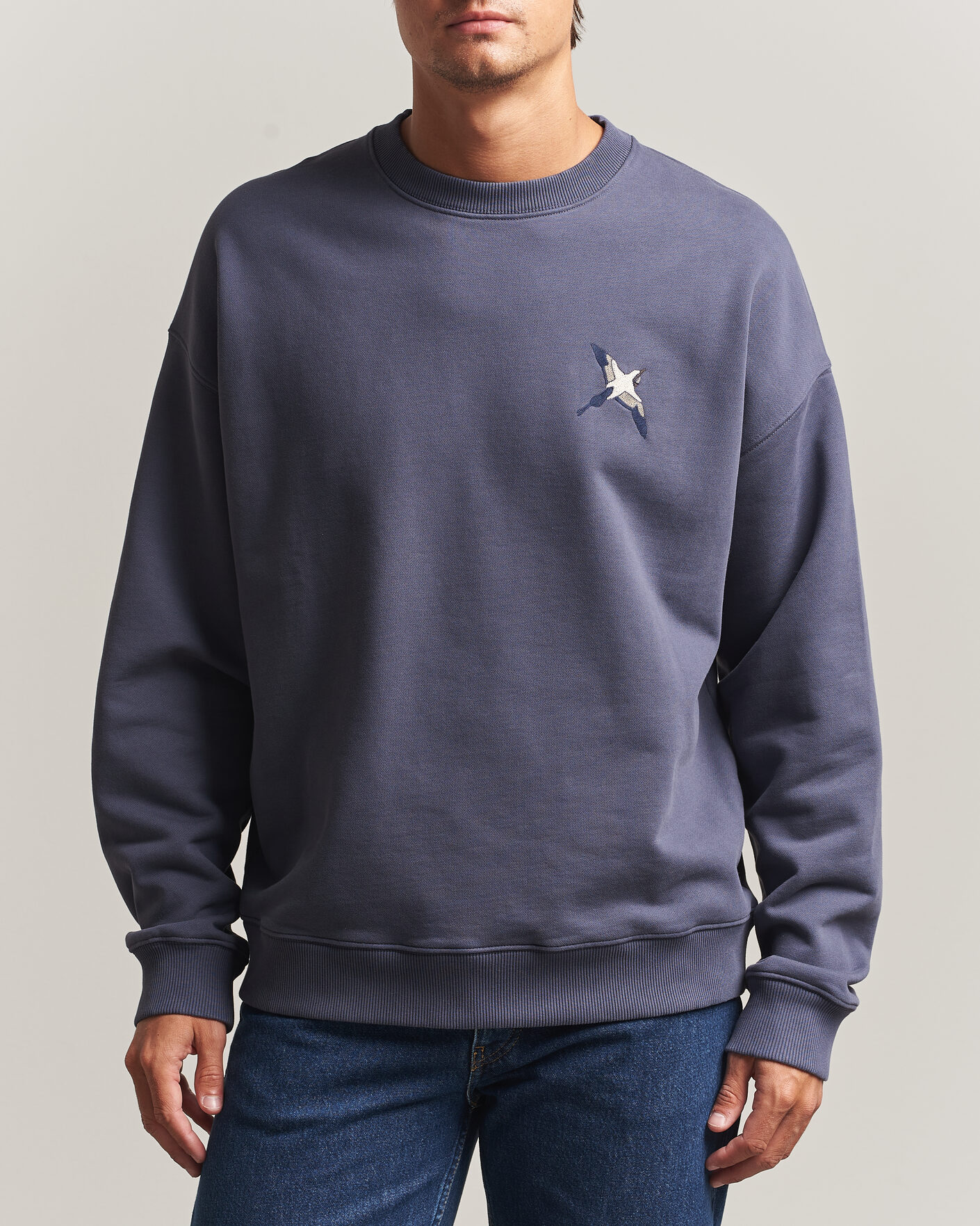 Herren | Pullover | Axel Arigato | Micro Bee Bird Sweatshirt Smoke Grey