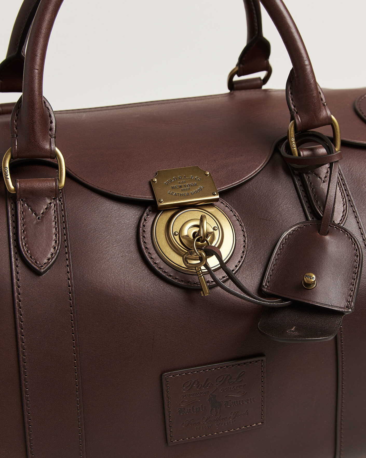 Herren | Taschen | Polo Ralph Lauren | Leather Duffle Bag Burnished Brown