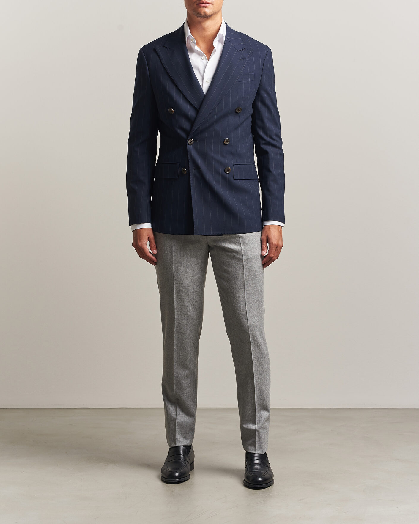Herren | Sakkos | Polo Ralph Lauren | Double Breasted Rope Stripe Sportcoat Navy/Grey